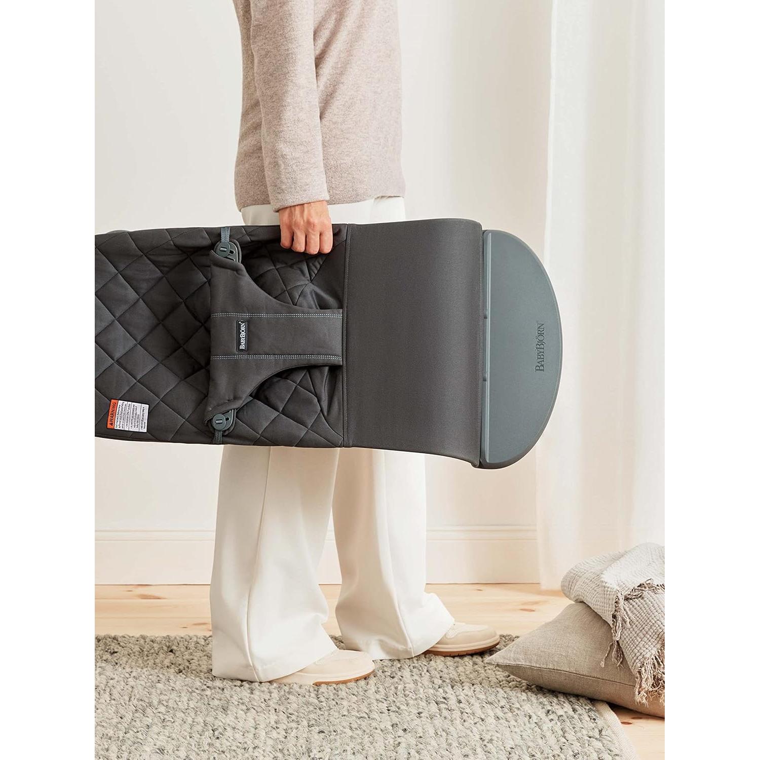 Bouncer Bliss BabyBjörn Algodón Antracita 3.6-13.2 kg 4 posiciones
