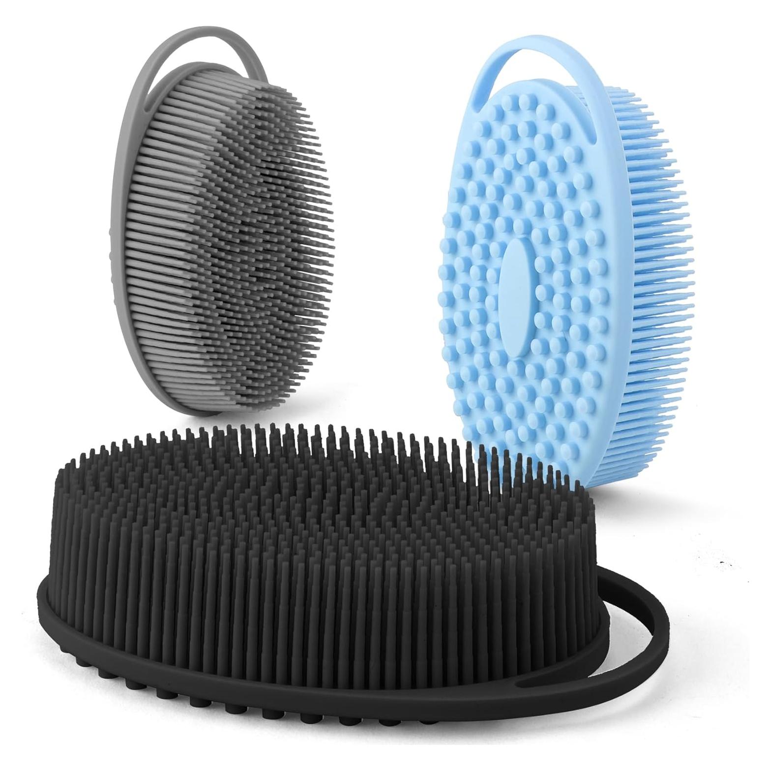 Set de 3 Esponjas Corporales de Silicona WRNZL Exfoliantes