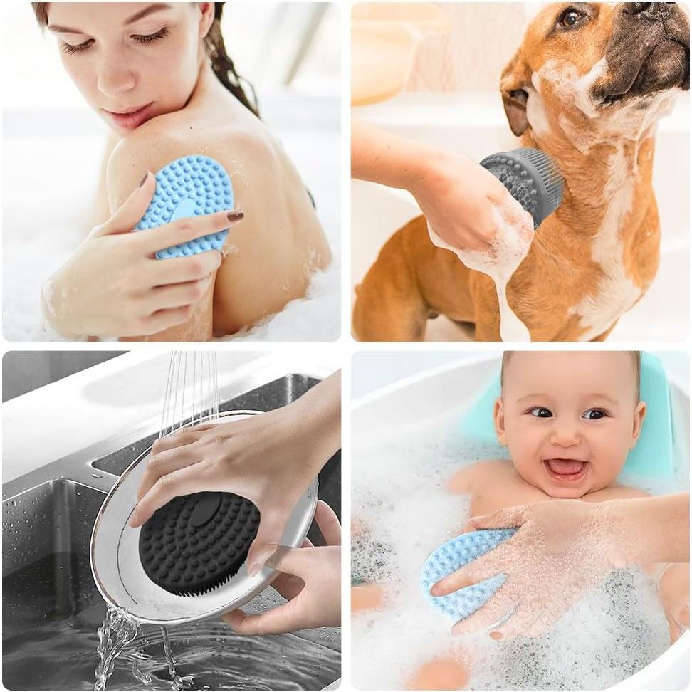 Set de 3 Esponjas Corporales de Silicona WRNZL Exfoliantes