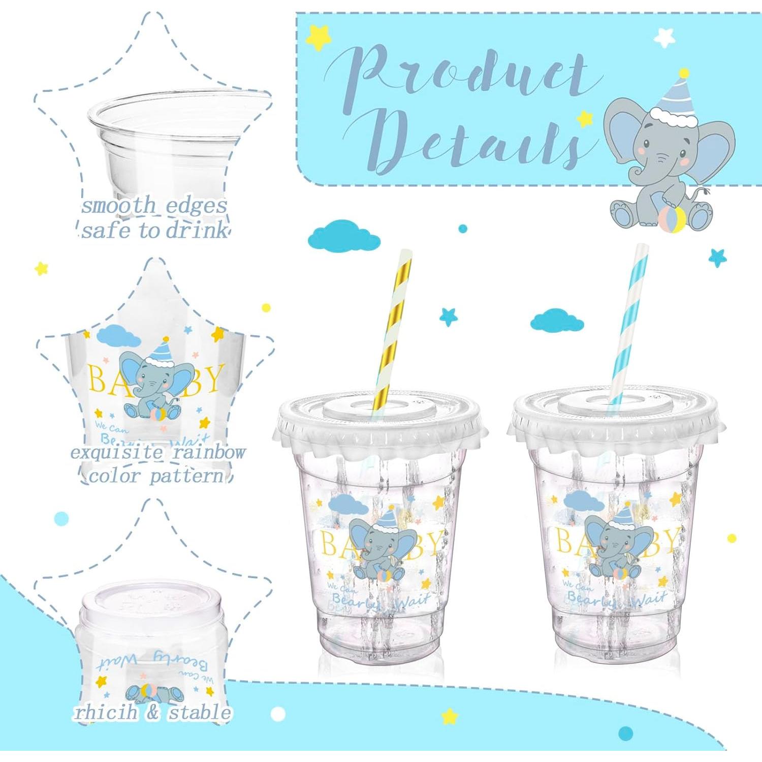 Vasos de Plástico Desechables Xuelimei 12 oz 50 Piezas Azul