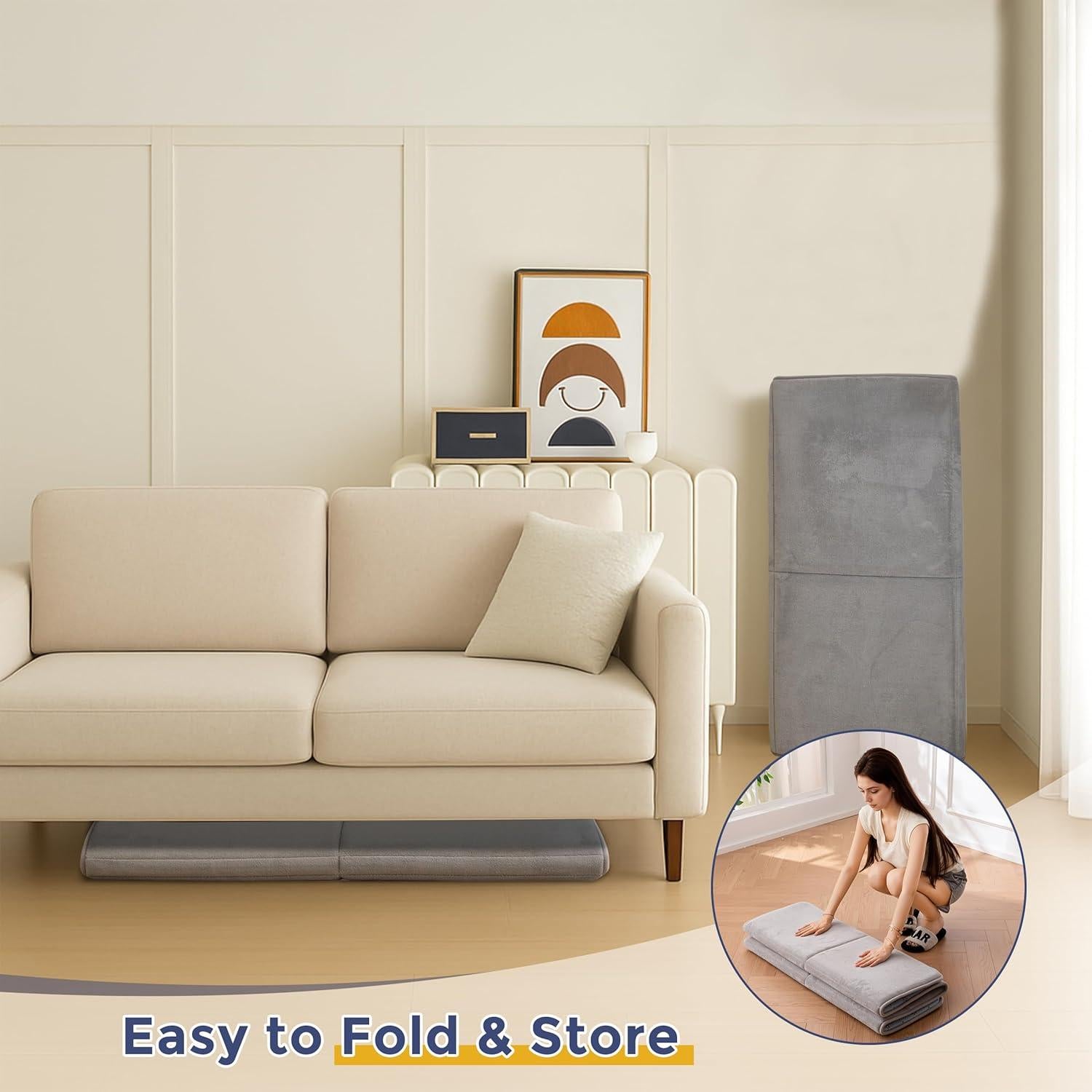 Alfombra de Juego MAXYOYO 91x152cm Gris Antideslizante 3cm