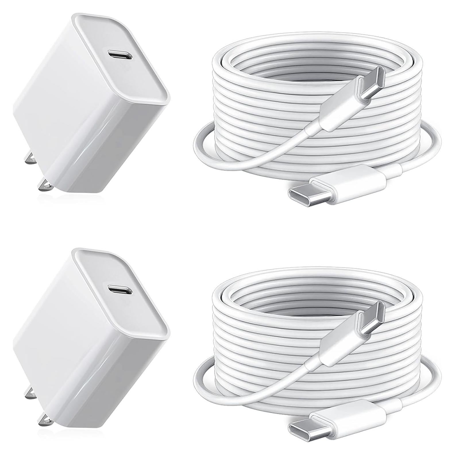 Cargador Rápido USB-C 20W + Cable 10 pies para iPad