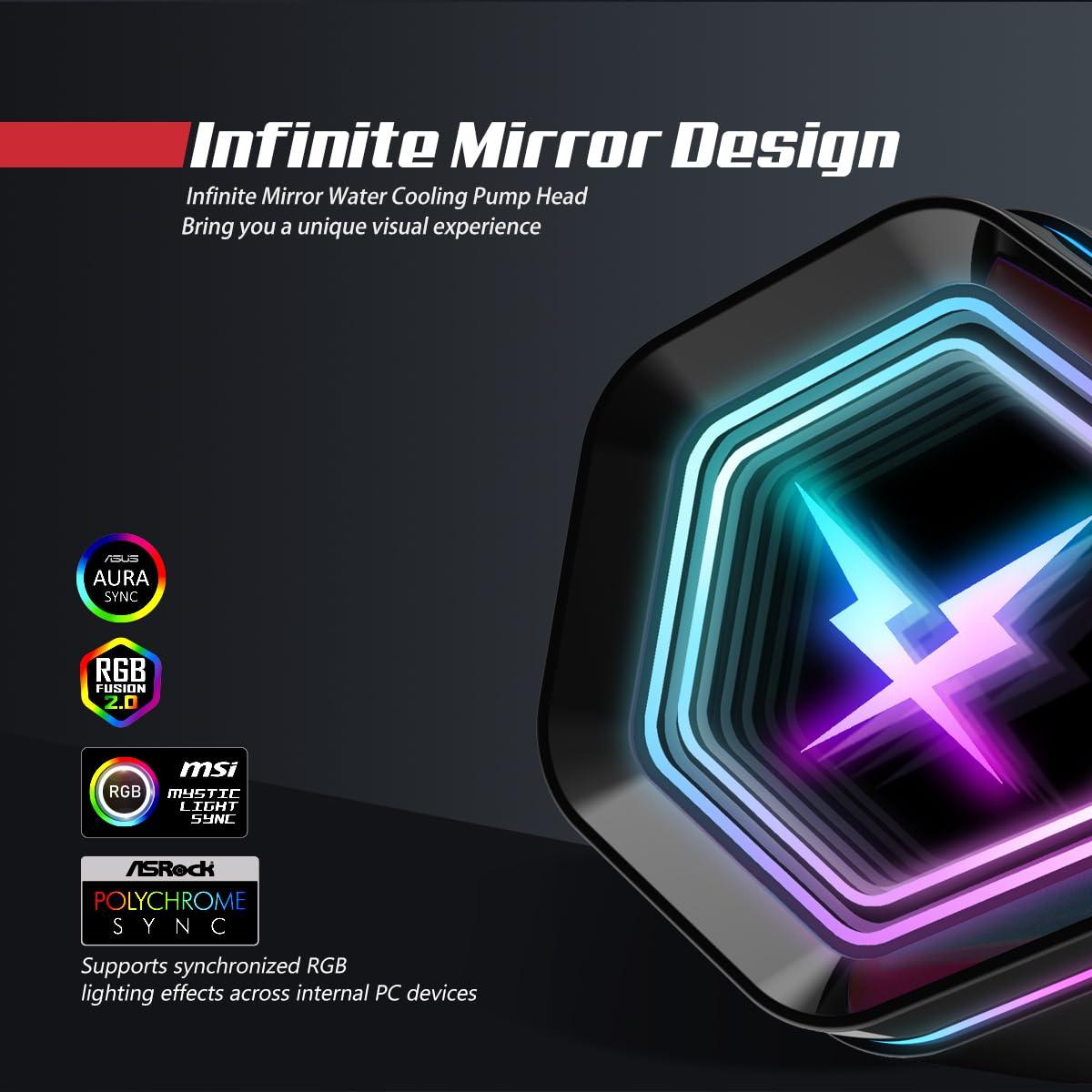 Enfriador Líquido RUIX NC360 ARGB 360mm para CPU - Negro