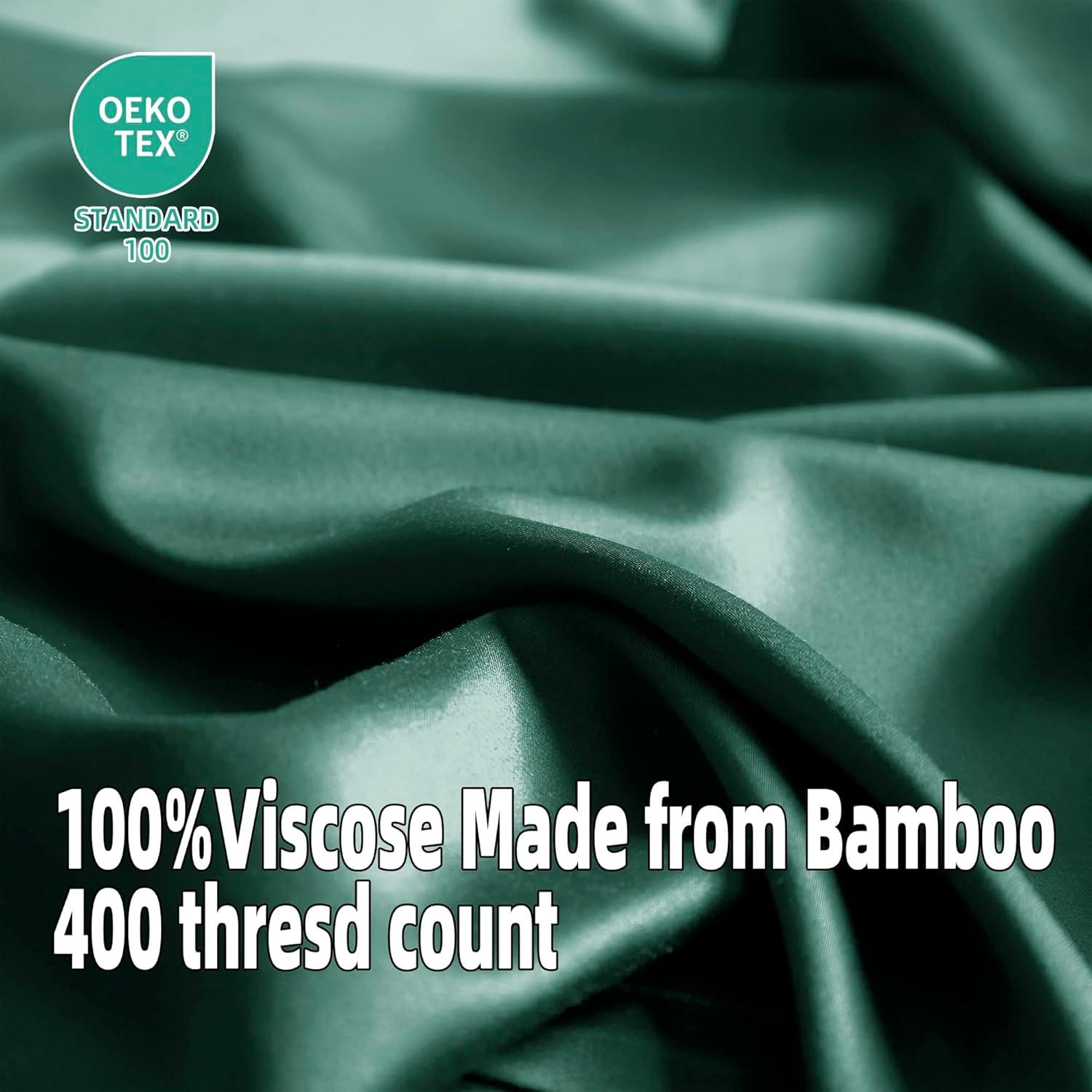 Conjunto de Sábanas Queen EVERLY 400 Hilos Viscosa Bambú Aqua