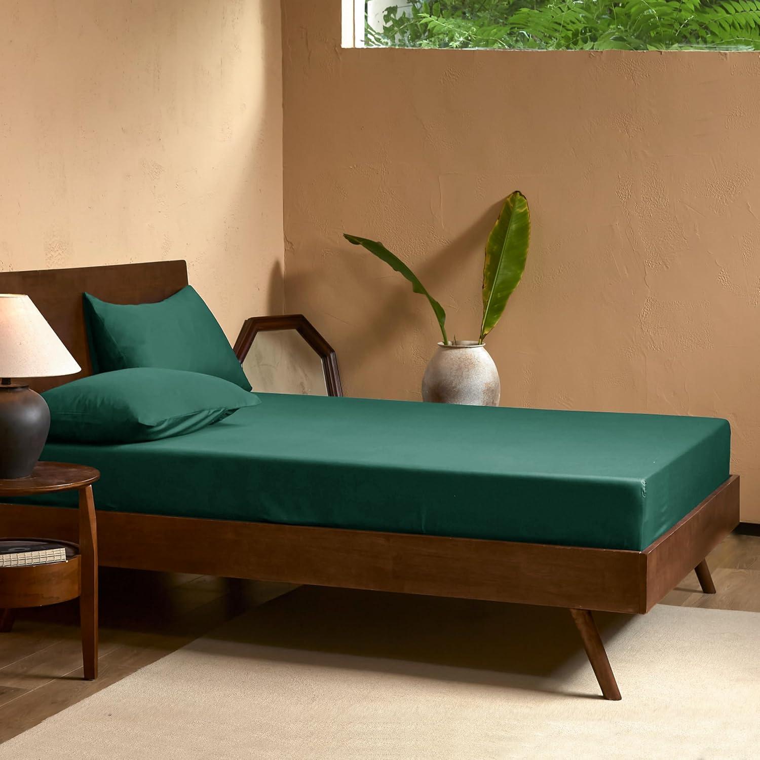 Conjunto de Sábanas Queen EVERLY 400 Hilos Viscosa Bambú Aqua