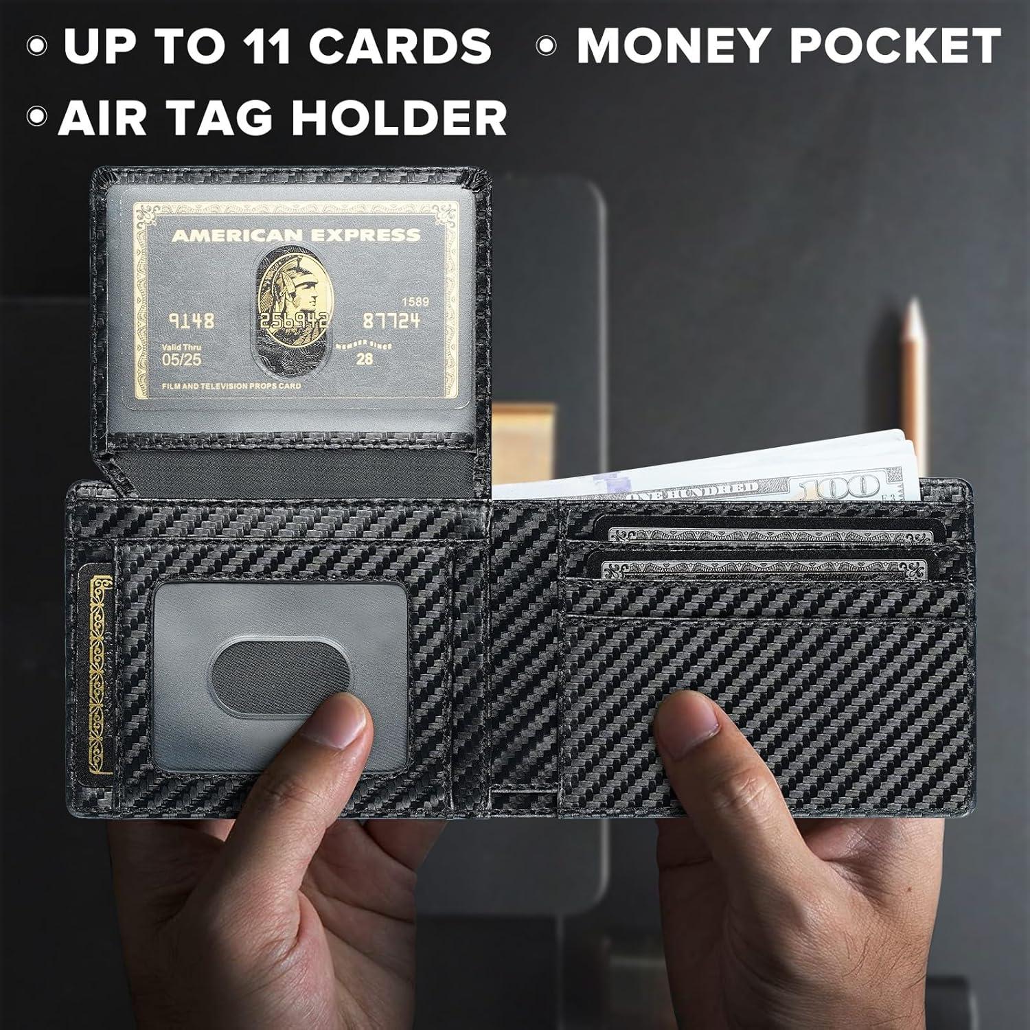 Cartera Airtag Furid para Hombres Minimalista - 11 Tarjetas