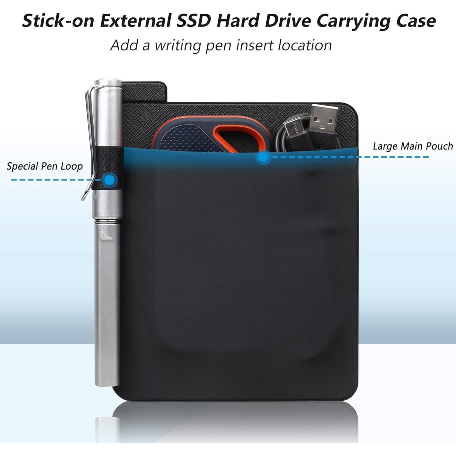 Funda Adhesiva para SSD Lacdo - Soporte Portátil Negro