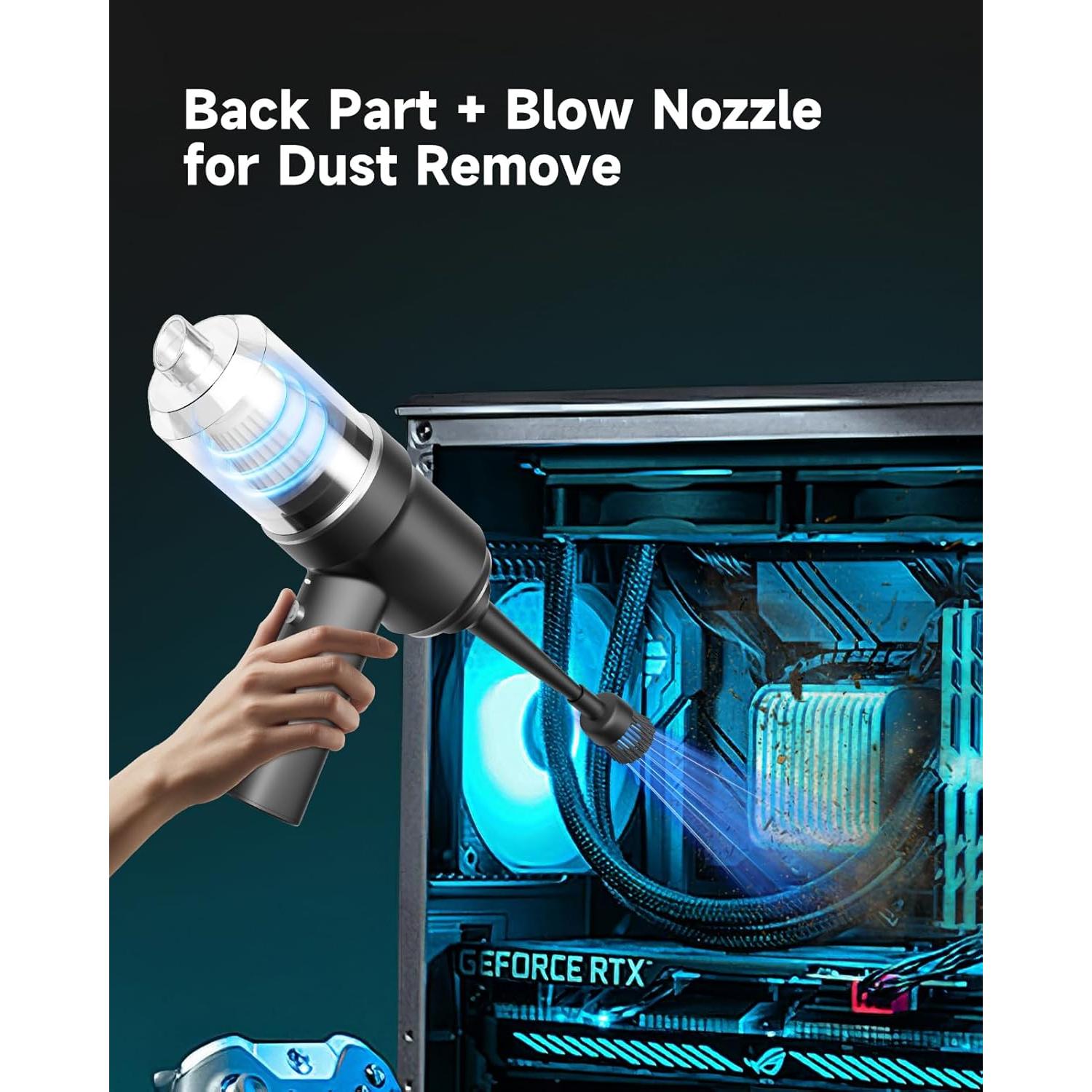 Aspiradora de Mano Inalámbrica ArCodivei 120W 15000Pa con Luz LED