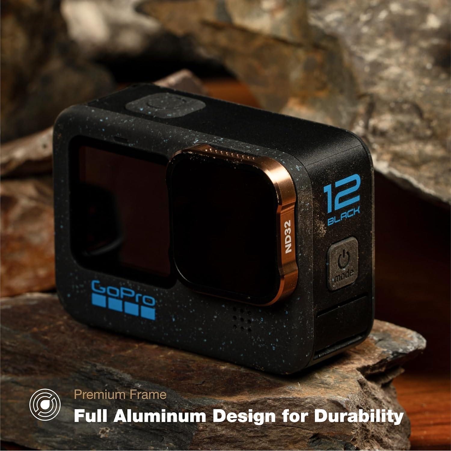 Filtros de Densidad Neutra PolarPro para GoPro Hero 9-13 - Kit 3 Piezas ND8, ND16, ND32