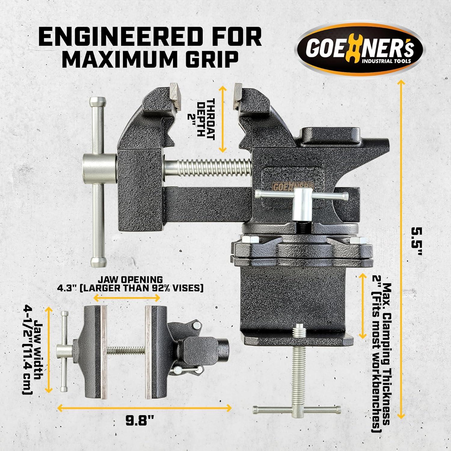 Prensa de Banco Gottinfurt 4.5" Acero Forjado 2495 kg
