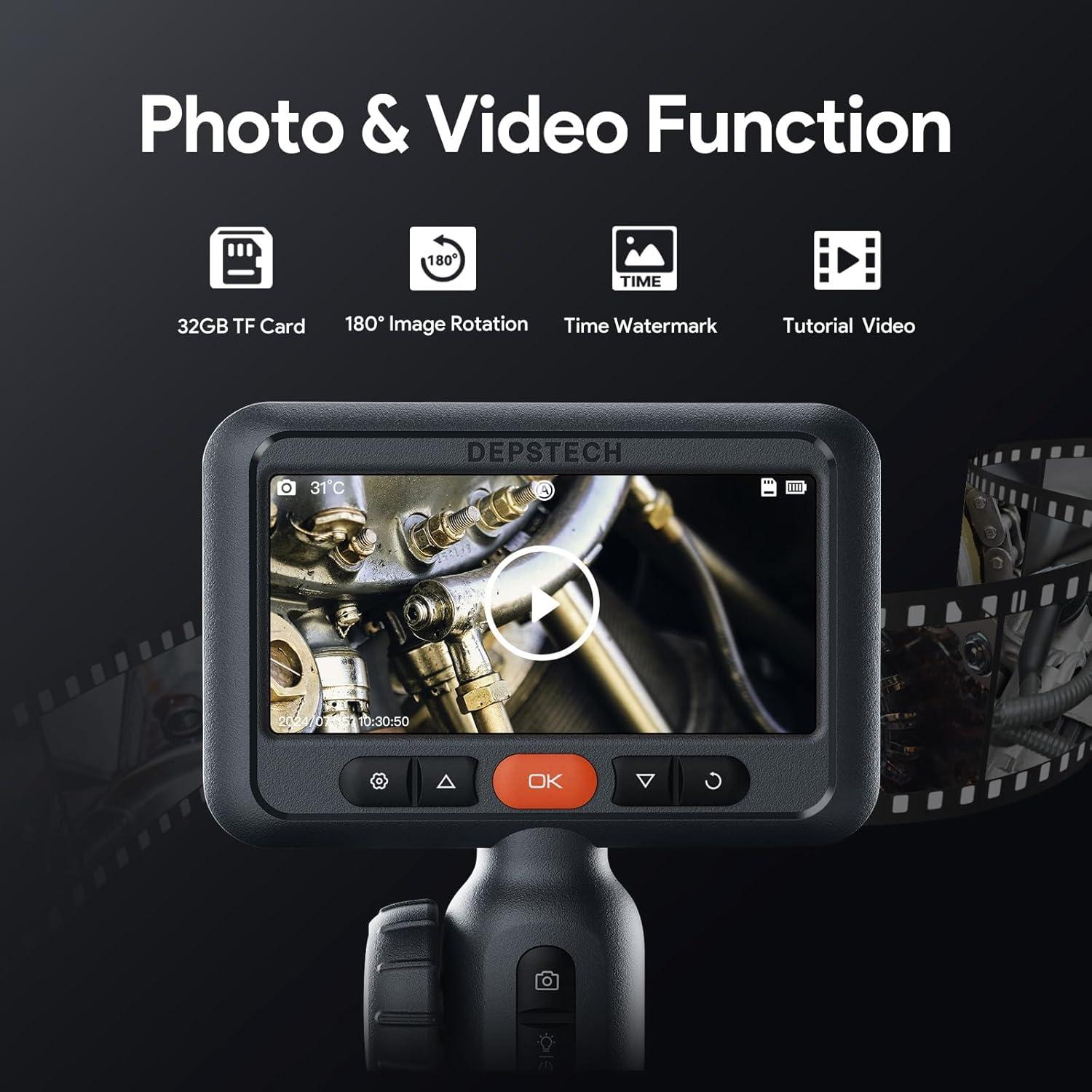 Cámara de Borescopio DEPSTECH DS650 Doble Lente 1080P 1.52m