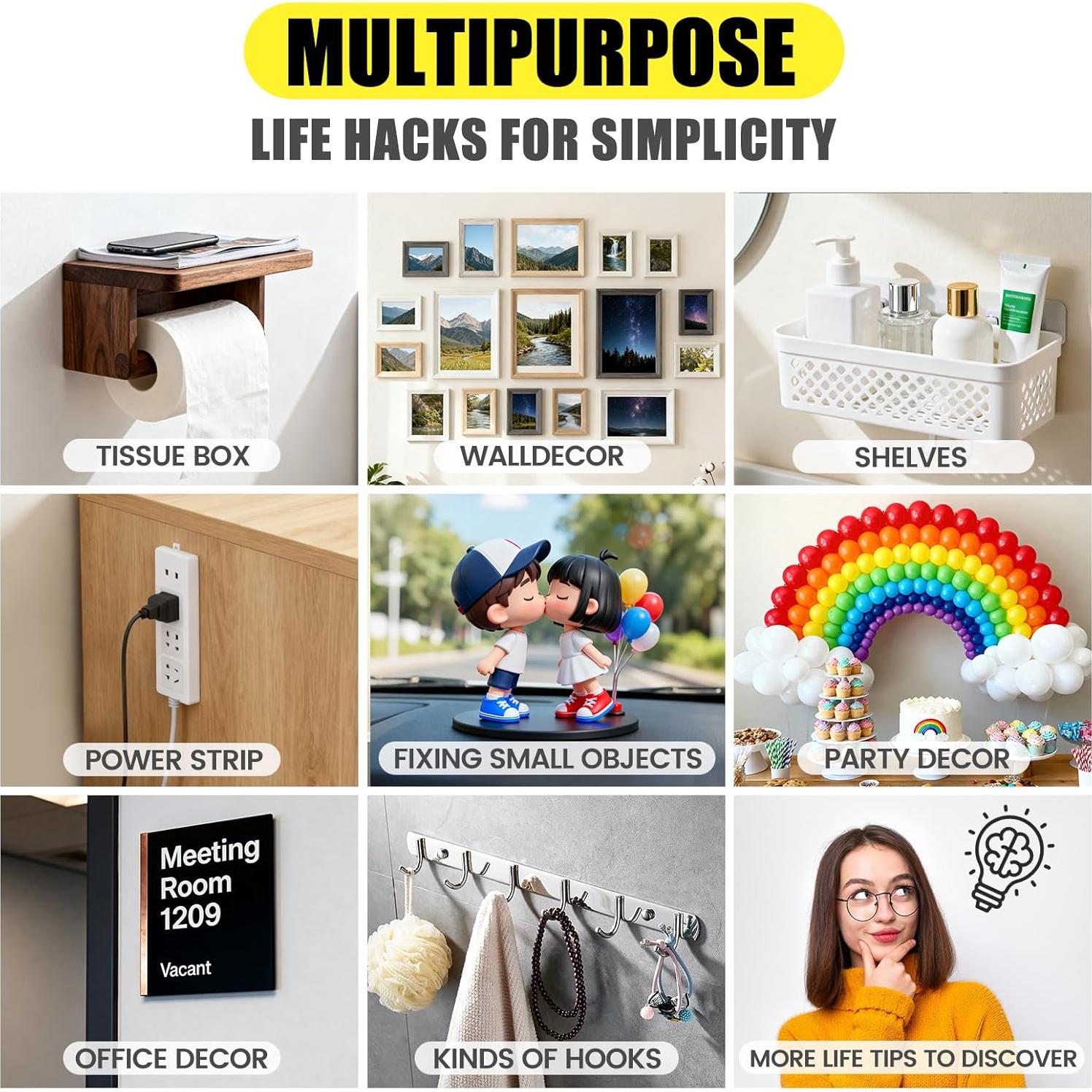 Cinta Doble Cara VUBOJO 20 pies Alta Resistencia Transparente