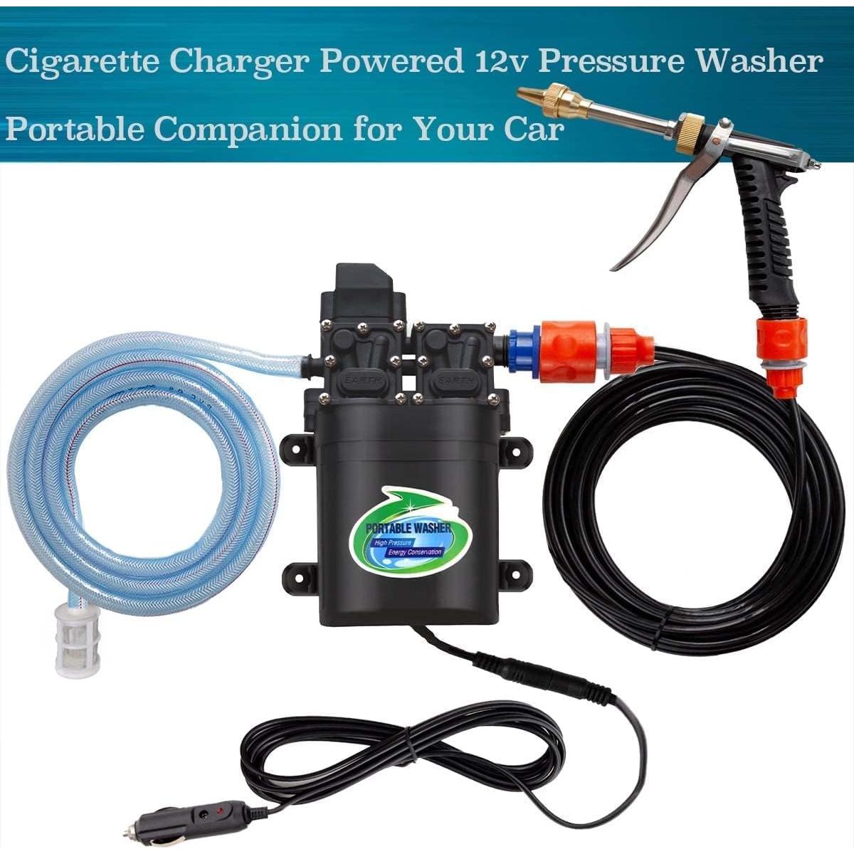 Lavadora a Presión Portátil CR TSTALS 12V 130 PSI Doble Bomba