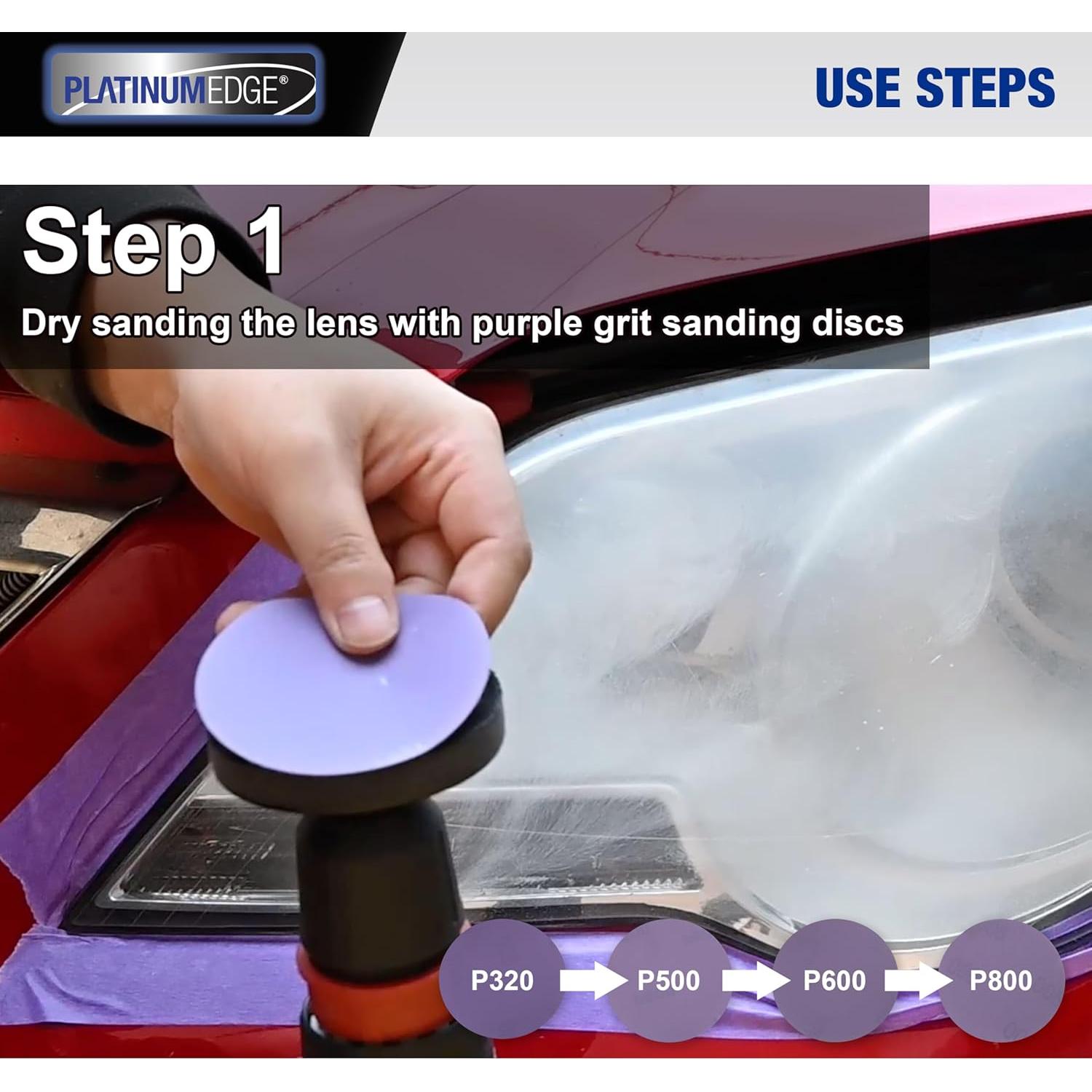 Kit de Restauración de Faros Platinumedge 30 Piezas 3"