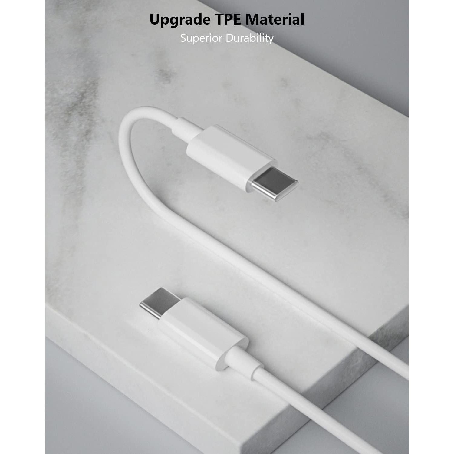 Cargador Rápido 20W Curvologys + 2 Cables USB C 3M para iPad