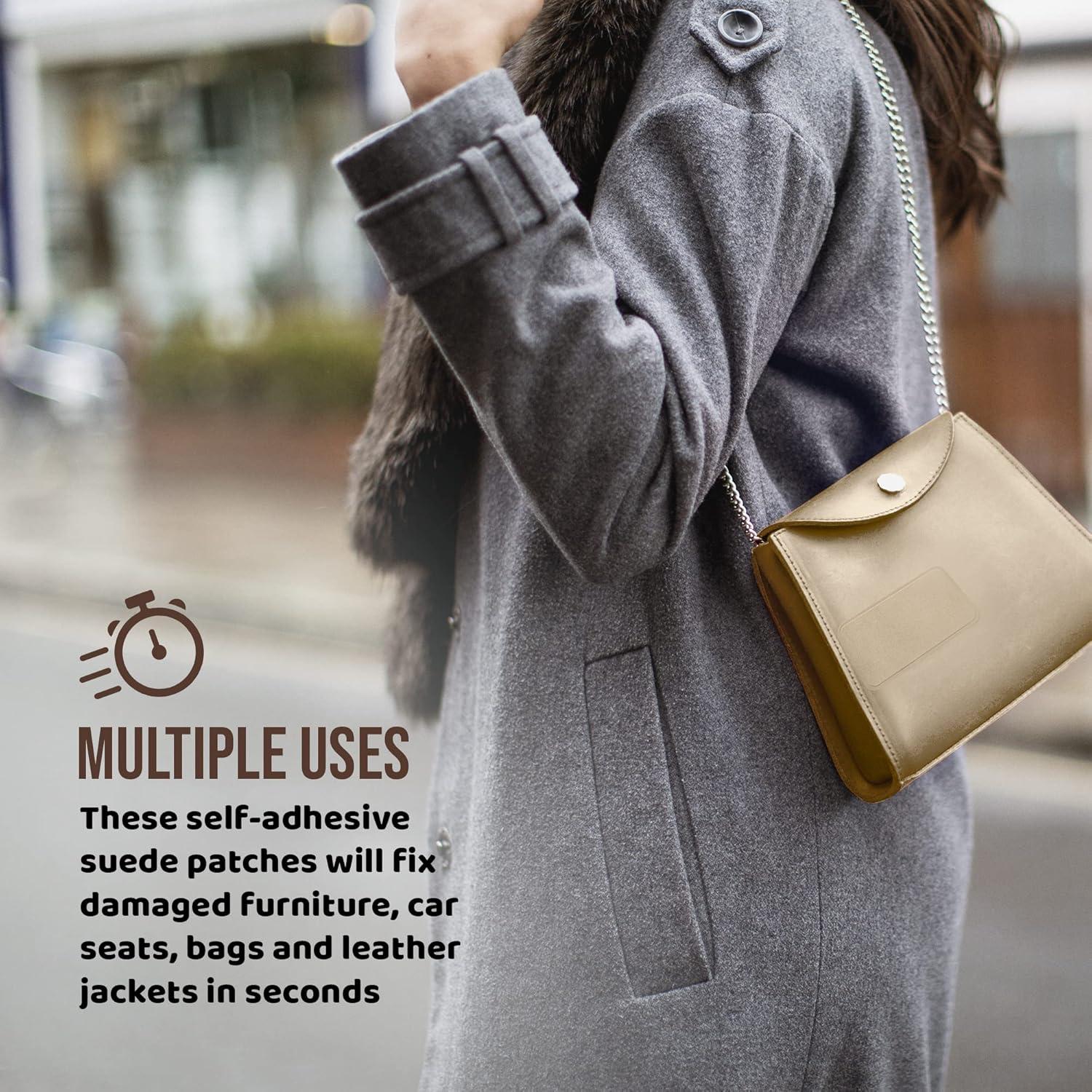 Parche de Reparación Suede MastaPlasta Beige 10x6cm Autoadhesivo