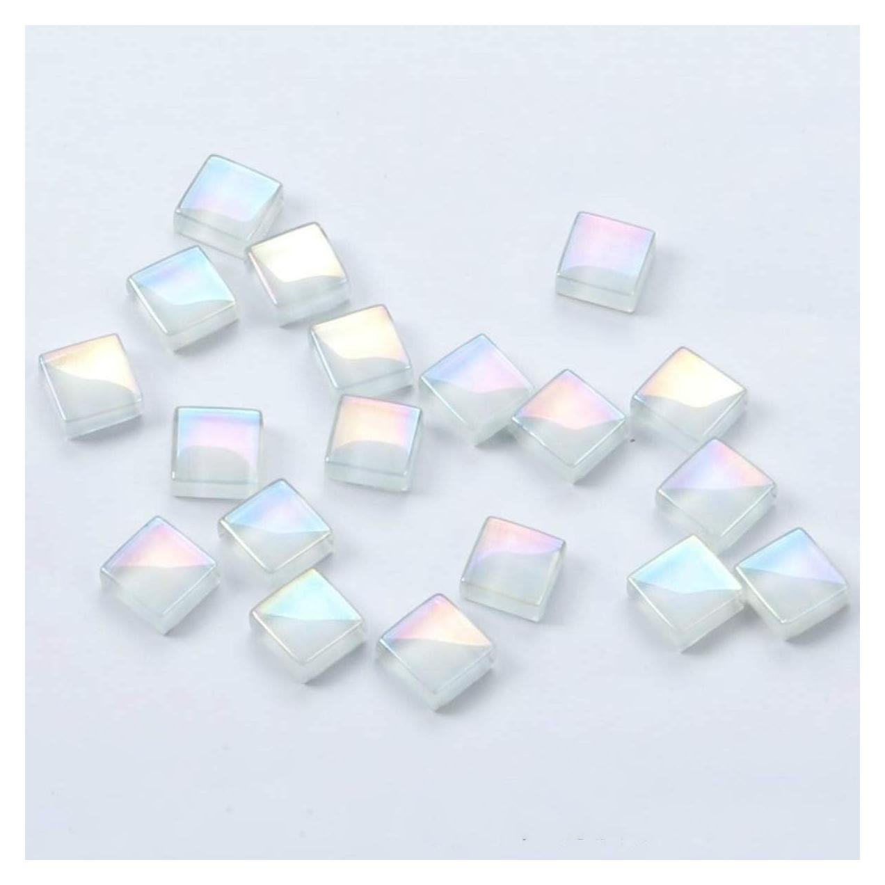 Azulejos de Mosaico de Cristal BTMIEY 200pcs Blanco 1x1cm