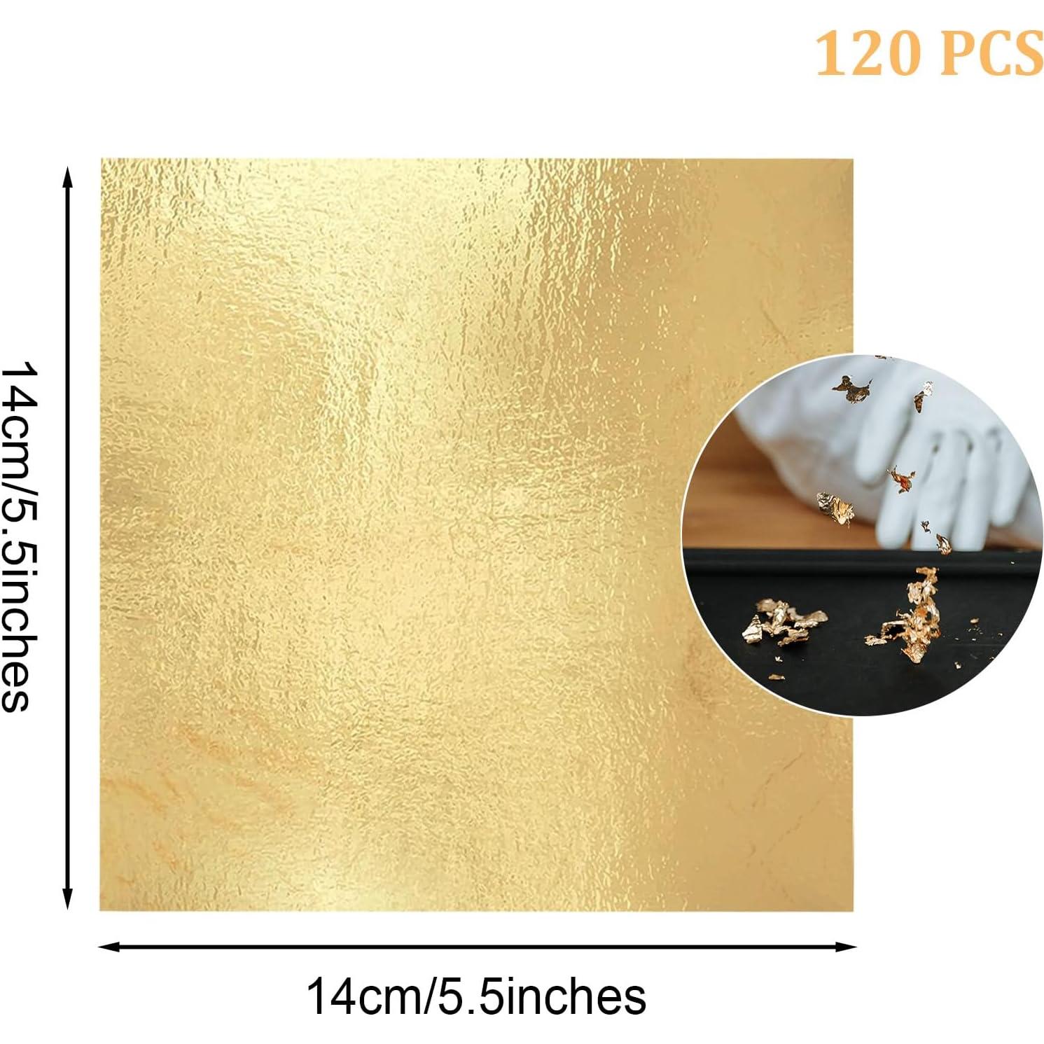 Hojas de Foil de Oro REDANHA 120pcs 14x14cm Manualidades