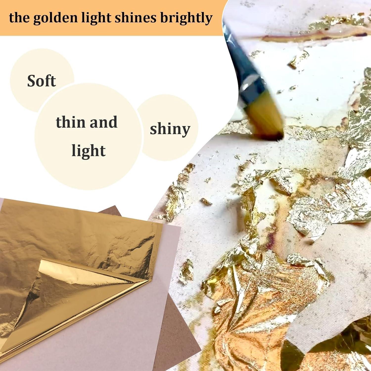 Hojas de Foil de Oro REDANHA 120pcs 14x14cm Manualidades