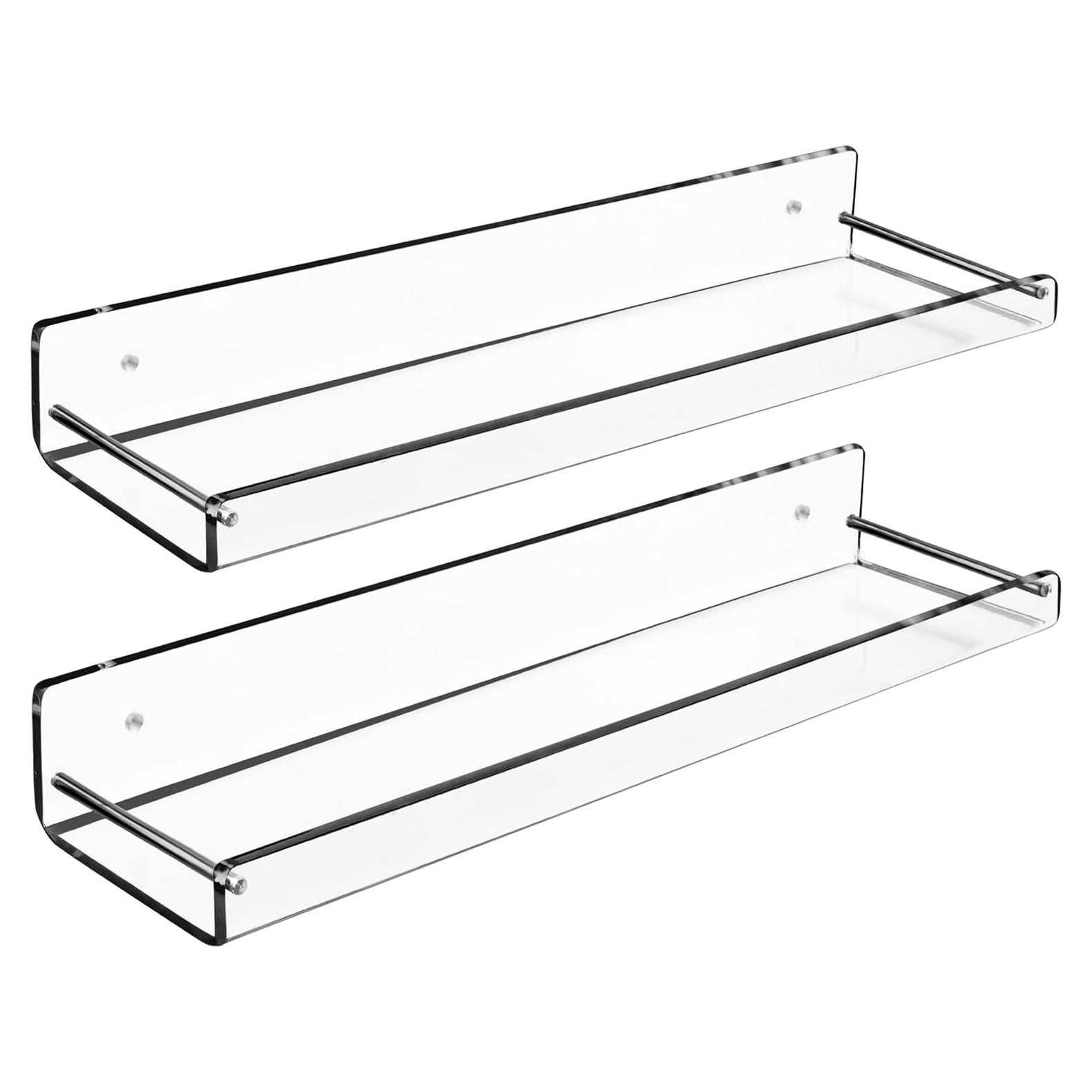 Estantes de Acrílico Transparentes AMT 38 cm - 2 Unidades