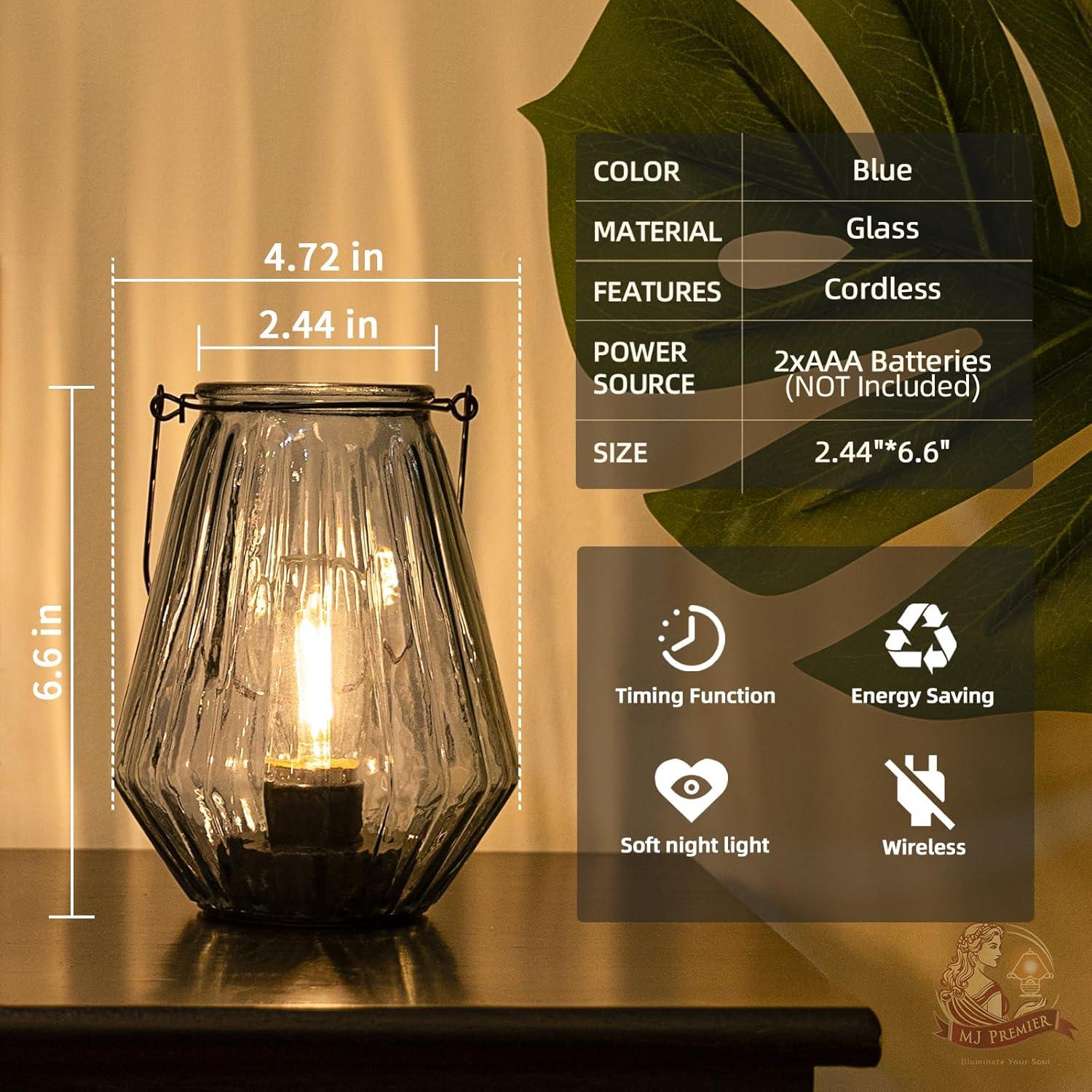 Lámpara Colgante LED Recargable MJ PREMIER Azul 12cm