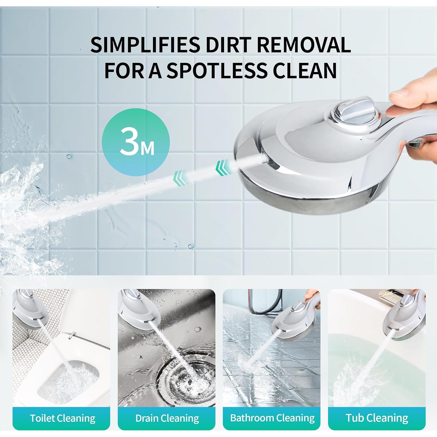 Cabezal de Ducha Filtrado HYLER 8 Modos 1.8 GPM Negro Mate