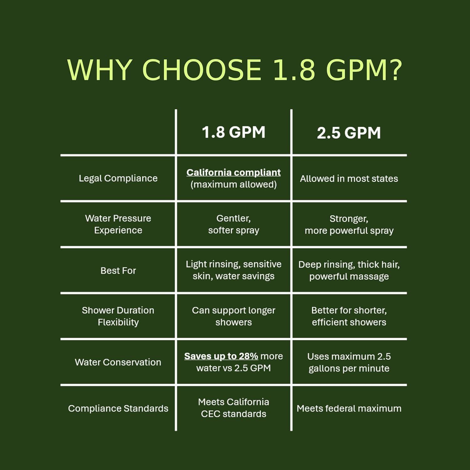 Cabezal de Ducha Filtrado HYLER 8 Modos 1.8 GPM Negro Mate