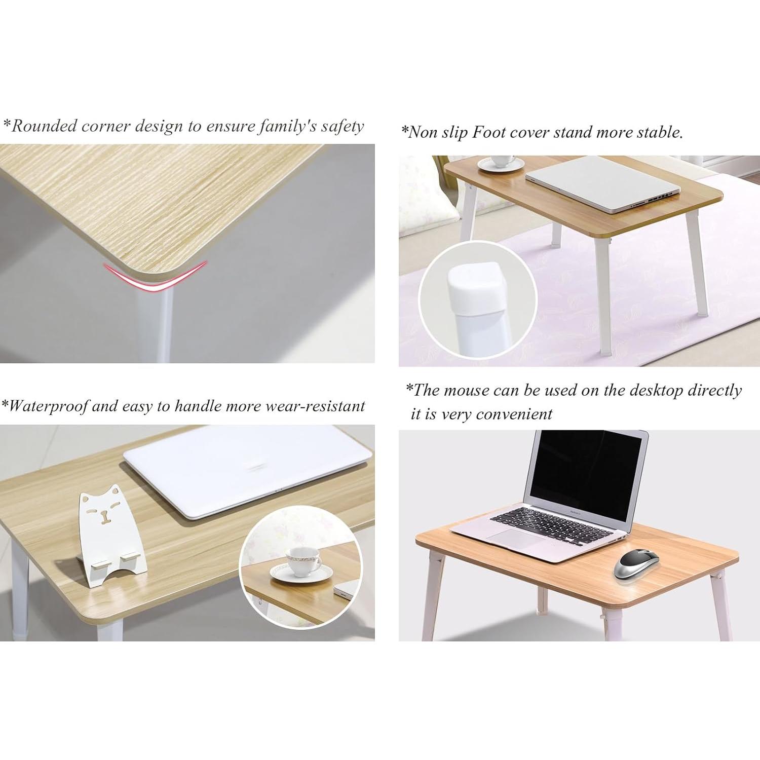 Escritorio Plegable para Laptop LKBBC 60x40 cm Bambú