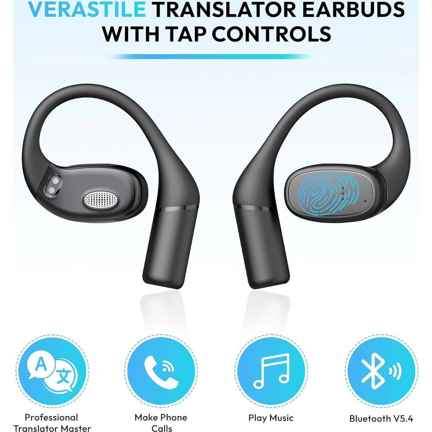 Auriculares Traductores AI Taslo - 137 Idiomas - Bluetooth 5.4