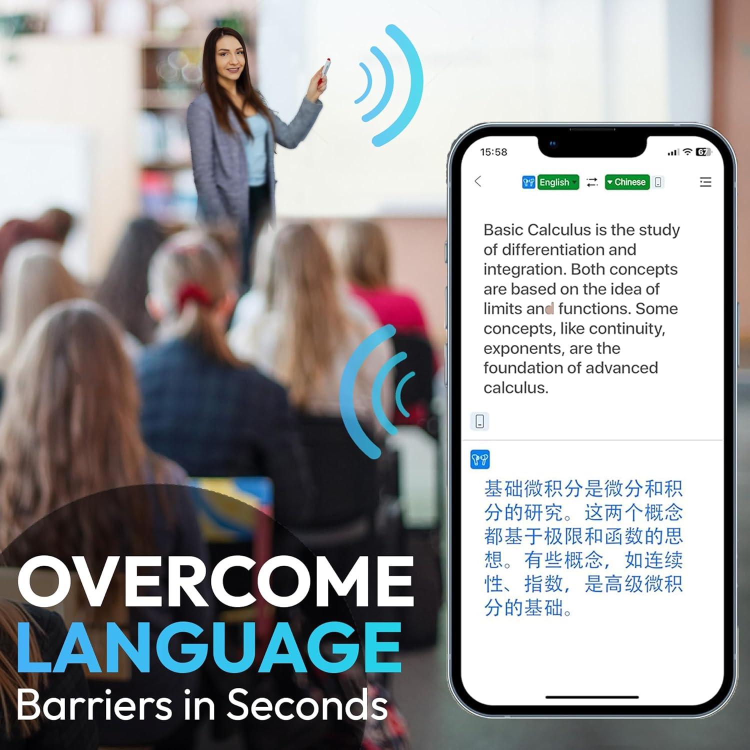 Auriculares Traductores AI Taslo - 137 Idiomas - Bluetooth 5.4