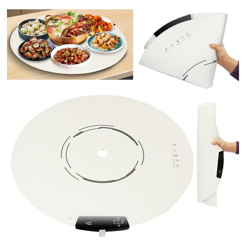 Bandeja Calentadora Eléctrica Quincry Redonda 65cm 9 Niveles