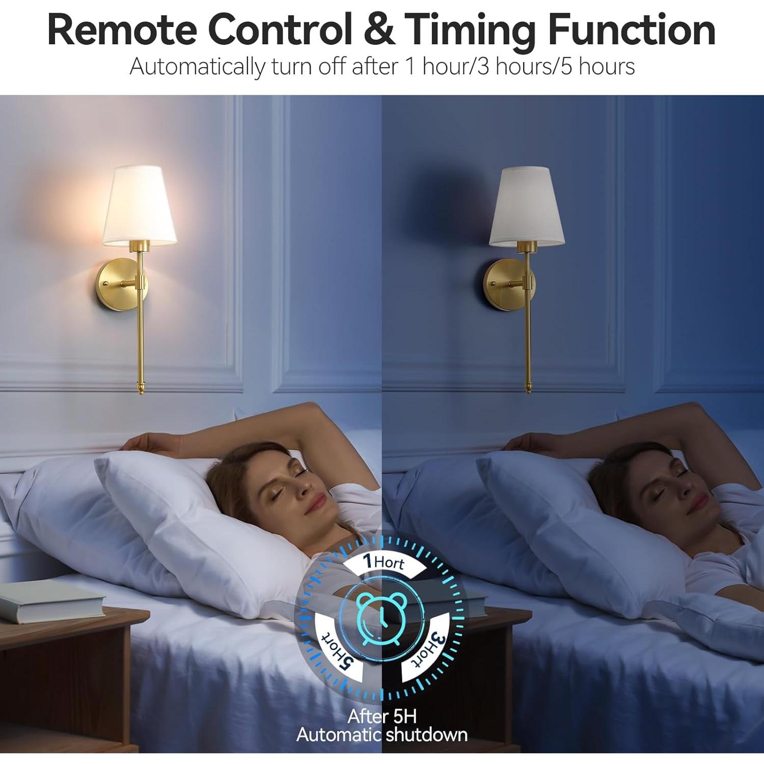 Juego de Apliques de Pared Inalámbricos HIFCTRN 2 Lámparas 10000 mAh