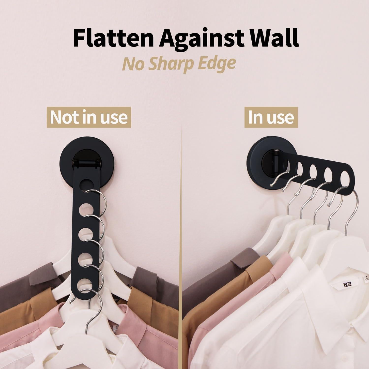 Soporte de Ropa Plegable Greatim GT-SH005 Montado en Pared