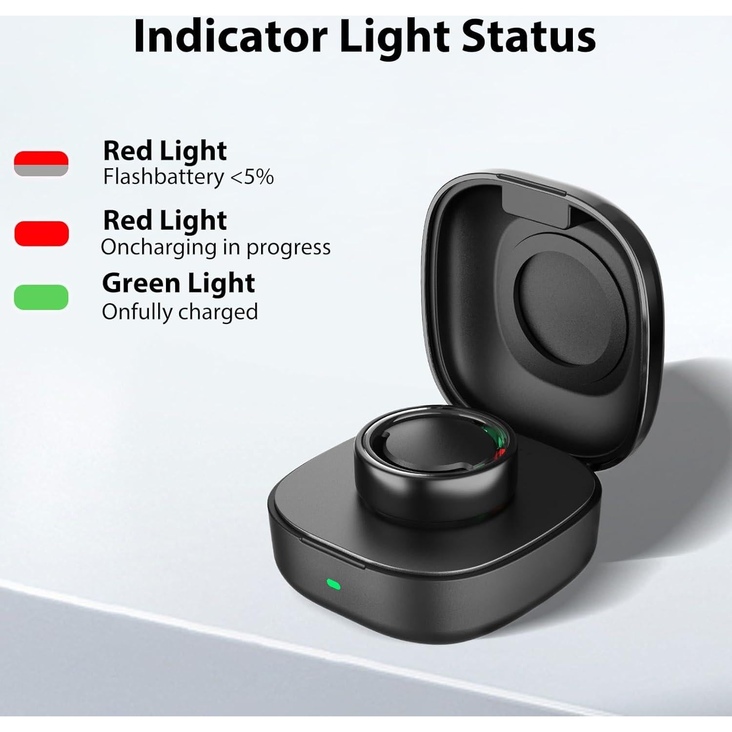 Estuche de Carga Inalámbrico VOVELF para Oura Ring Gen3 600mAh