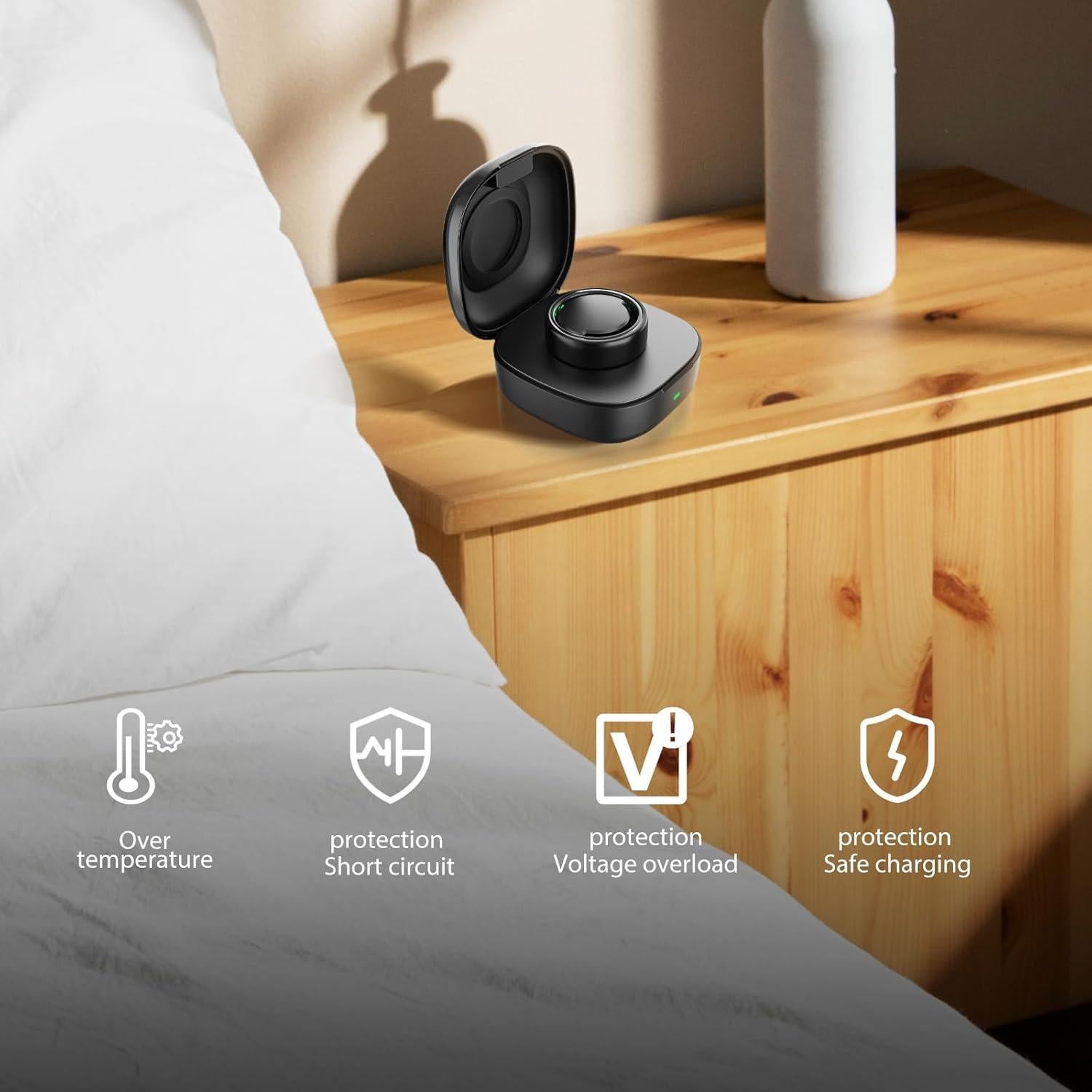 Estuche de Carga Inalámbrico VOVELF para Oura Ring Gen3 600mAh