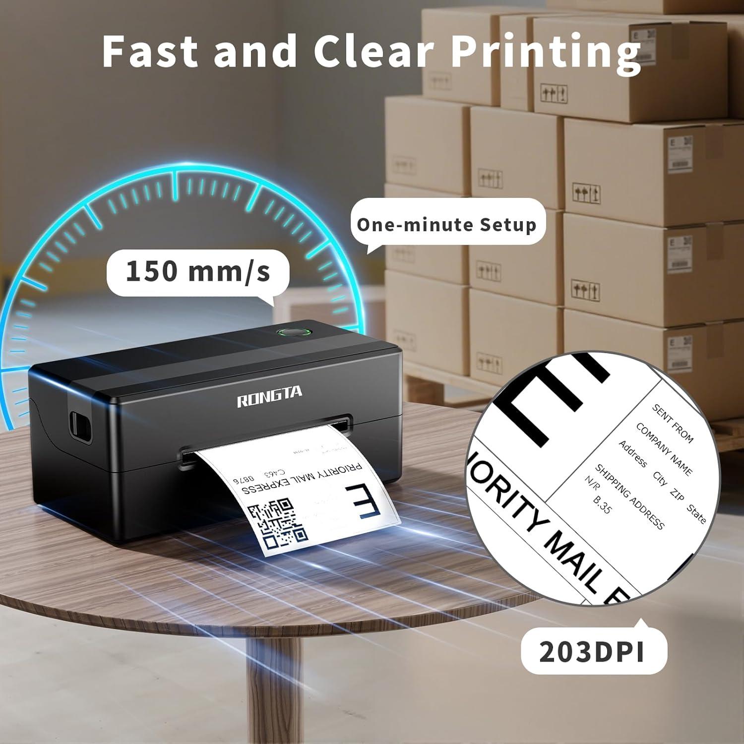 Impresora Térmica de Etiquetas Rongta 4x6 Inalámbrica Bluetooth