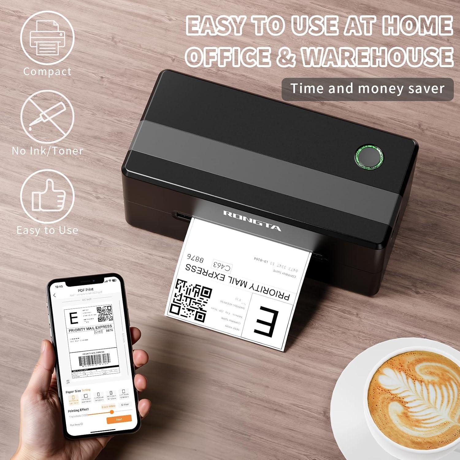 Impresora Térmica de Etiquetas Rongta 4x6 Inalámbrica Bluetooth
