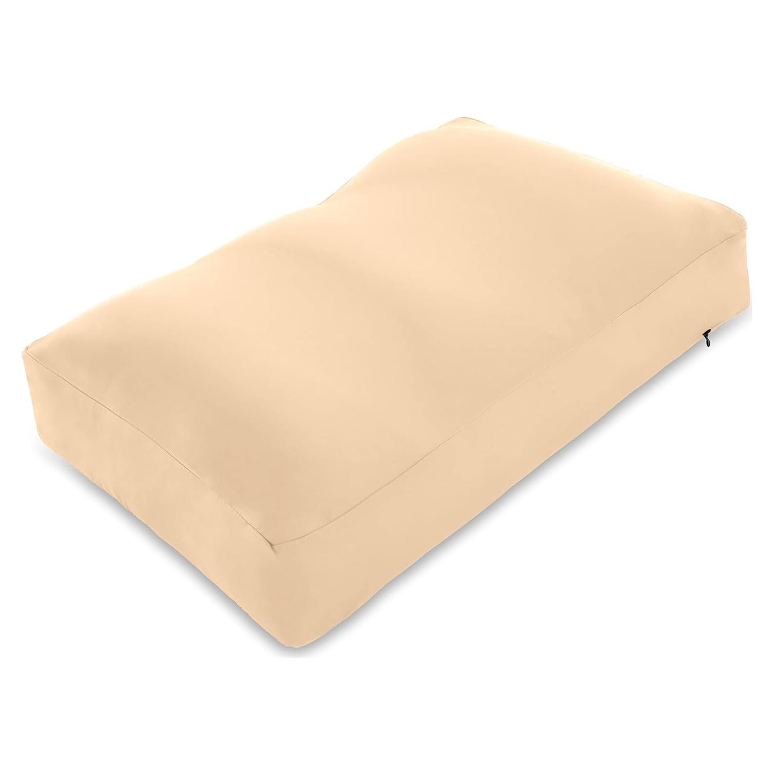 Almohada de Microperlas PILLOWY Grande Beige Claro Suave