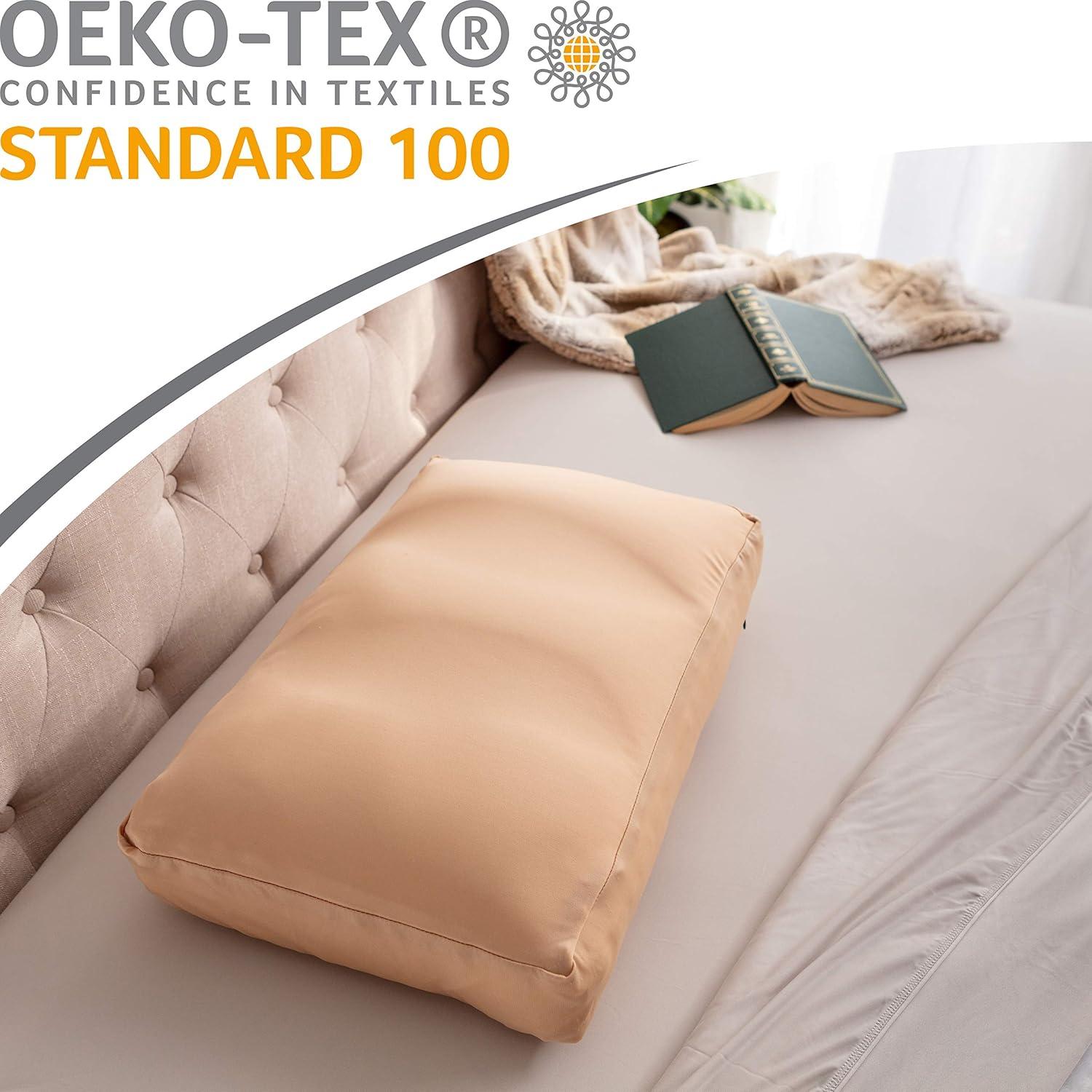 Almohada de Microperlas PILLOWY Grande Beige Claro Suave