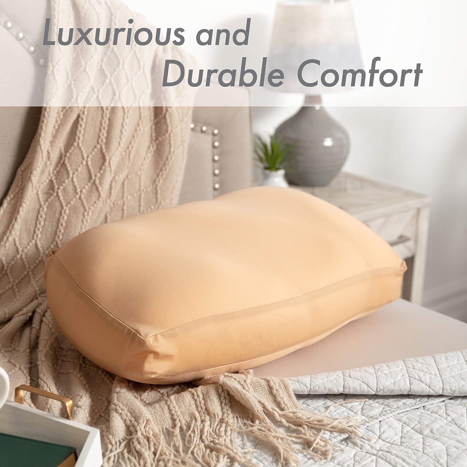 Almohada de Microperlas PILLOWY Grande Beige Claro Suave