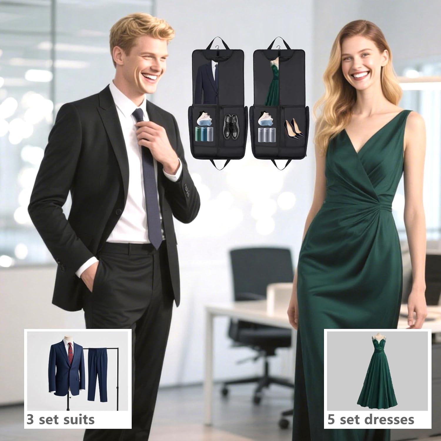 Bolsa de traje de viaje OPOALO 45" Negro para cabina