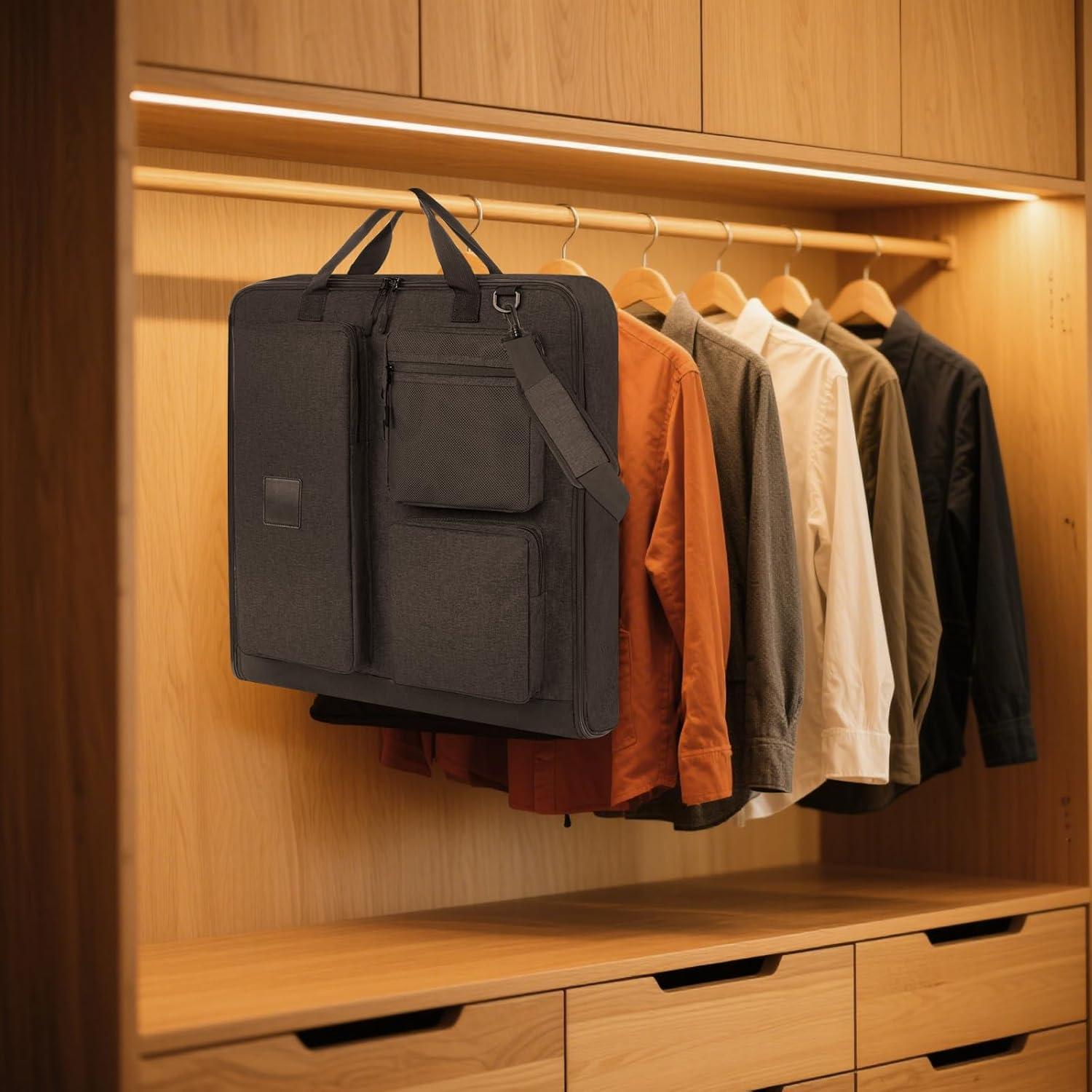 Bolsa de traje de viaje OPOALO 45" Negro para cabina