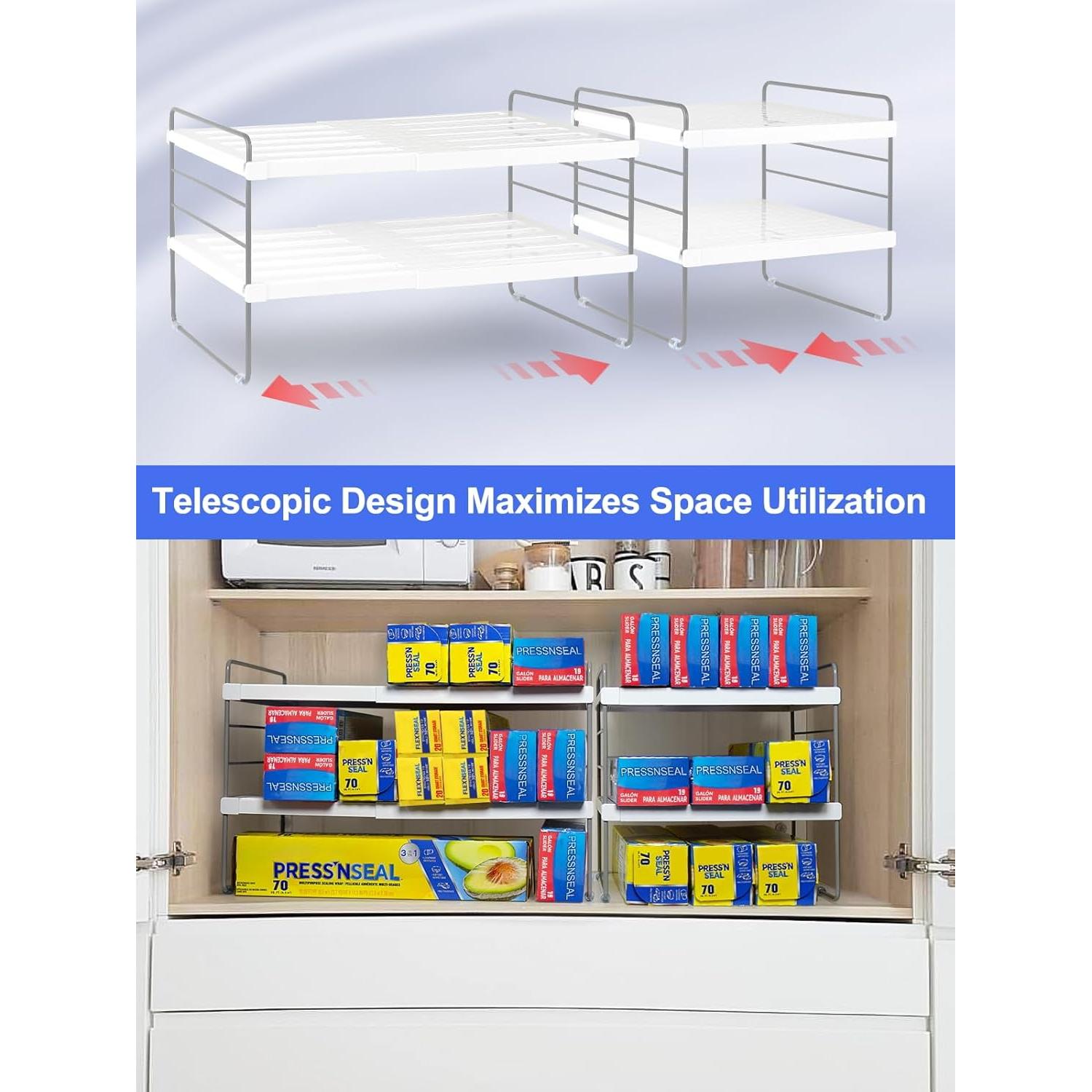 Organizador Expandible de 3 Niveles Cirhy para Cocina y Despensa
