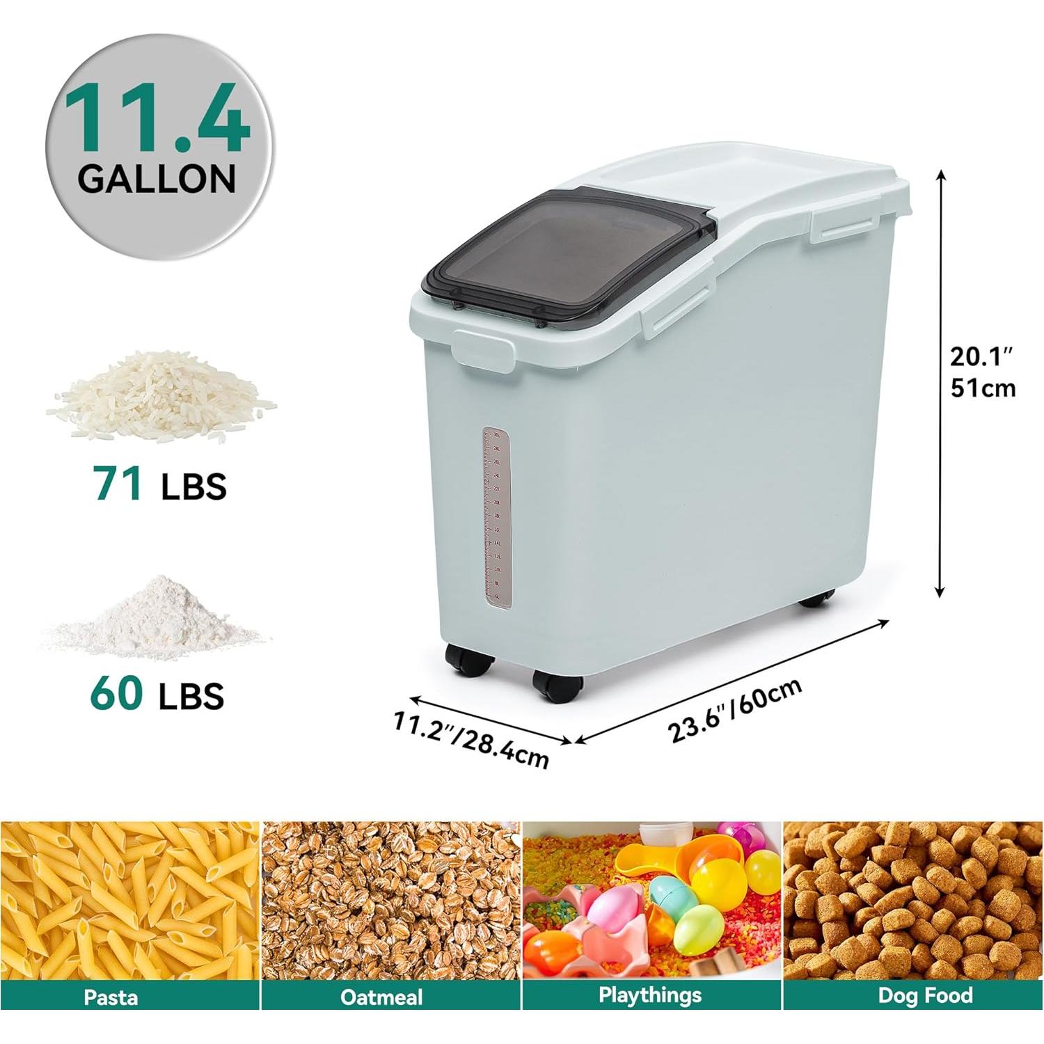 Contenedor de Almacenamiento YITAHOME 43.1L Hermético con Ruedas