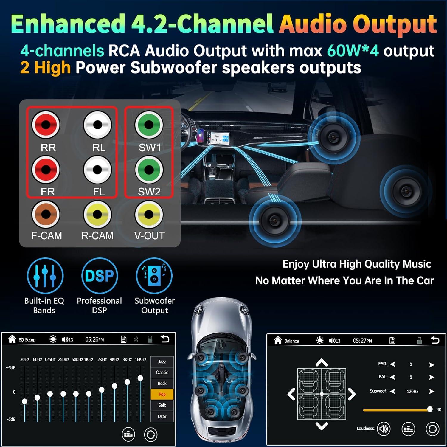 Estéreo de Coche Double Din SJOYBRING JOY-W005 7" Bluetooth