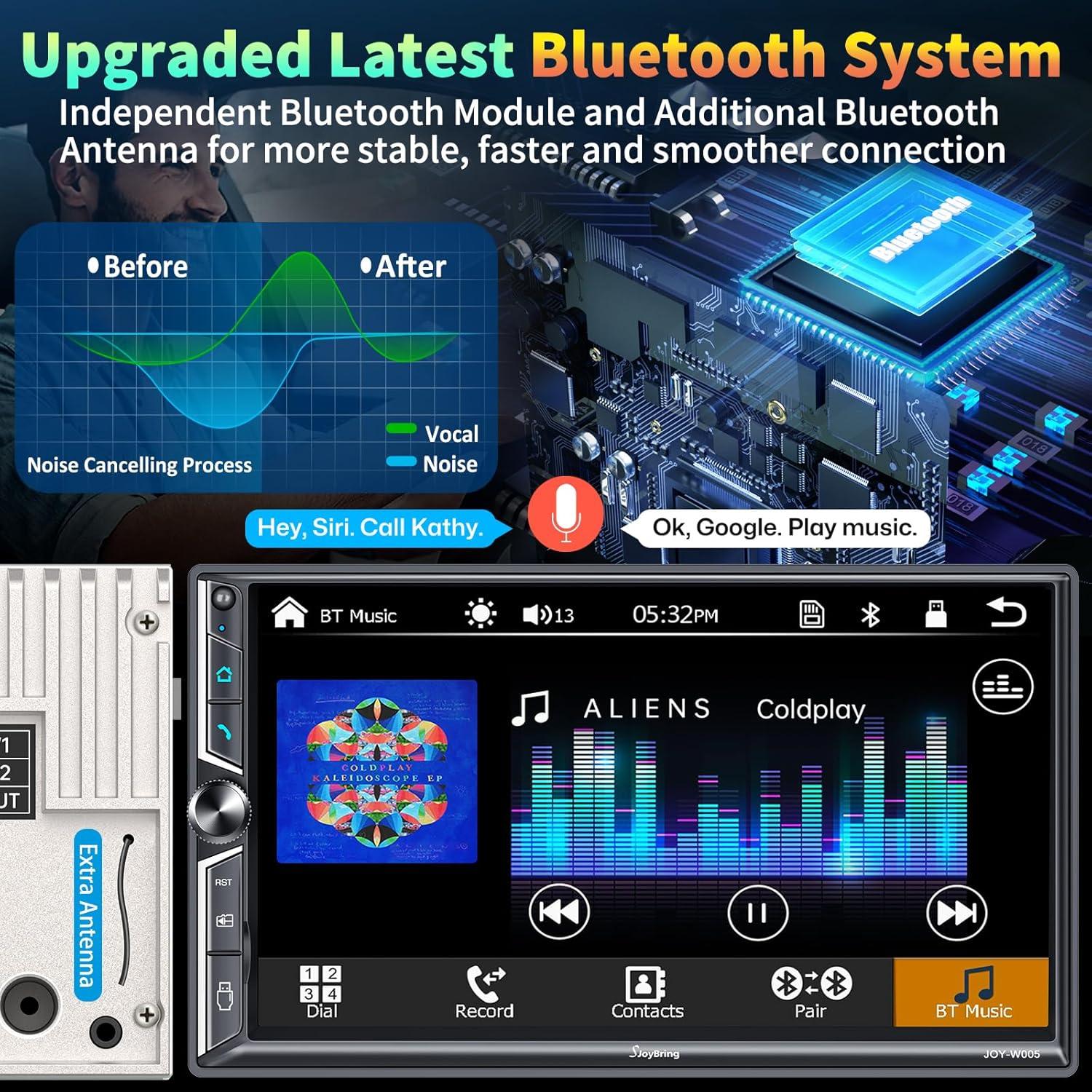 Estéreo de Coche Double Din SJOYBRING JOY-W005 7" Bluetooth