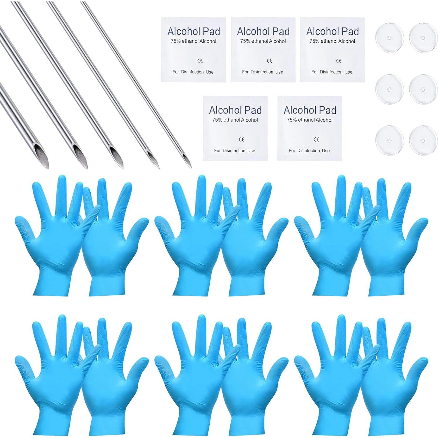 Kit de Agujas para Piercing QWALIT - 5 Tamaños 12G a 20G