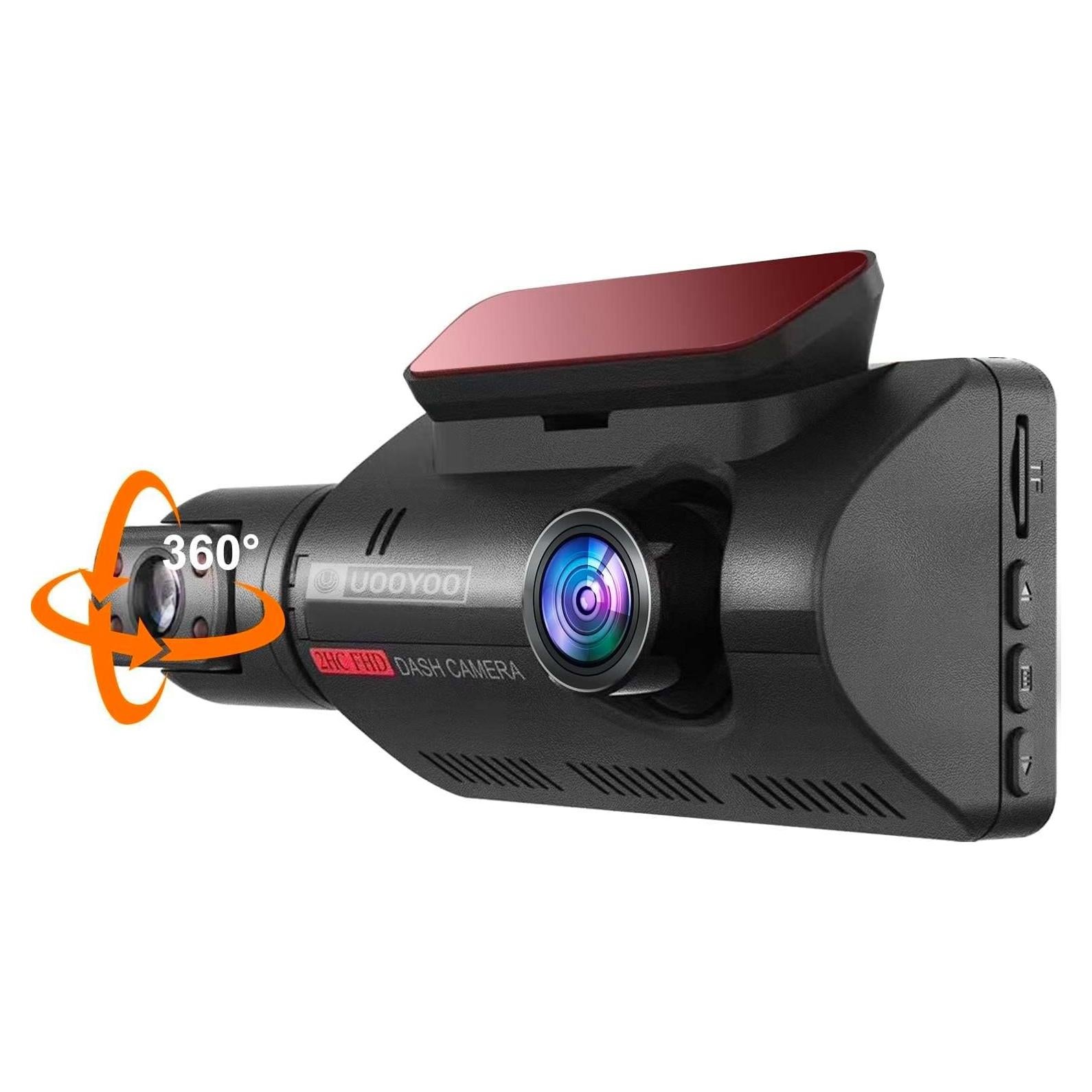 Cámara Dash Cam Dual 360° UOOYOO 2K+1080P con SD 32GB