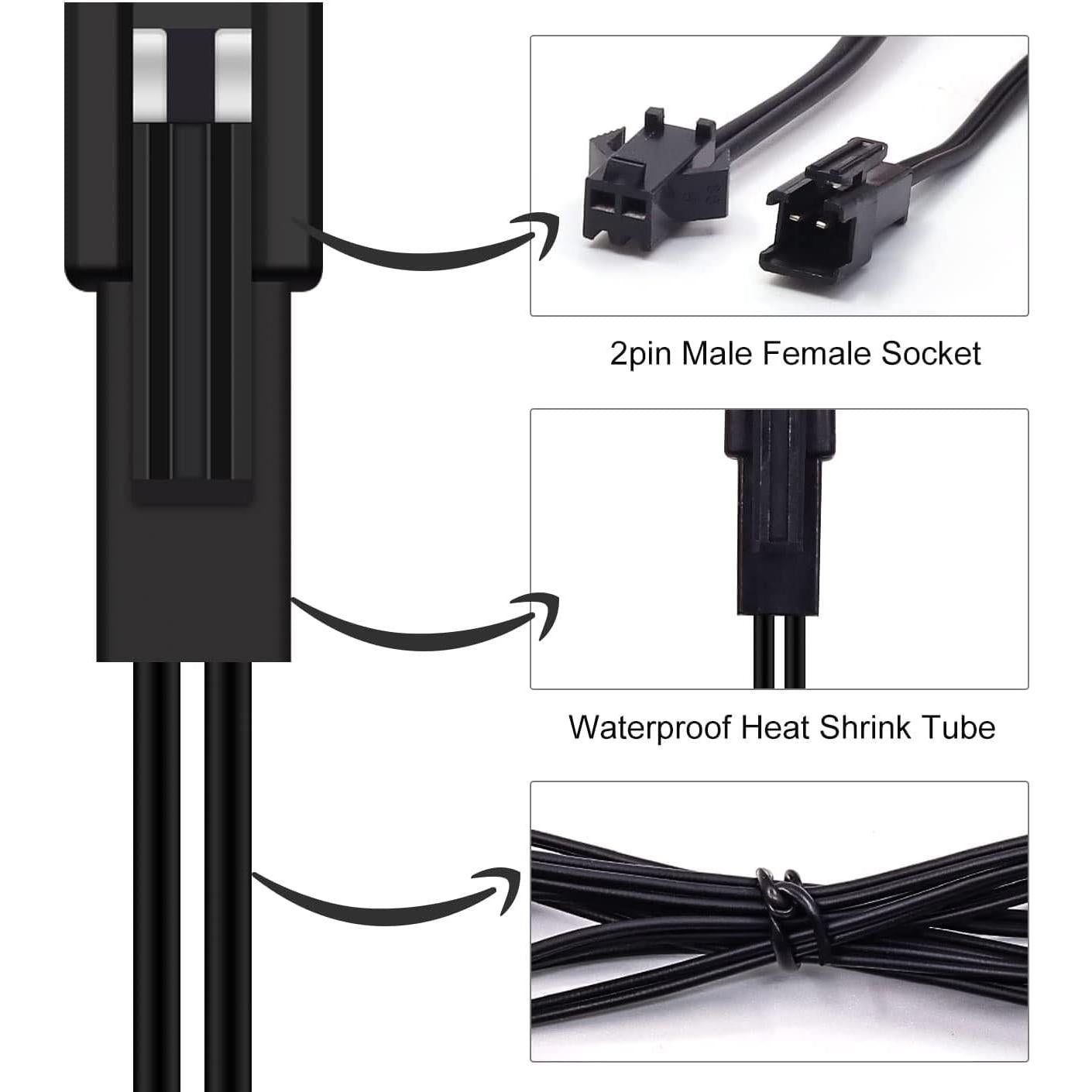 Conector Divisor de Extensión 1 Masculino a 2 Femeninos Ourbest
