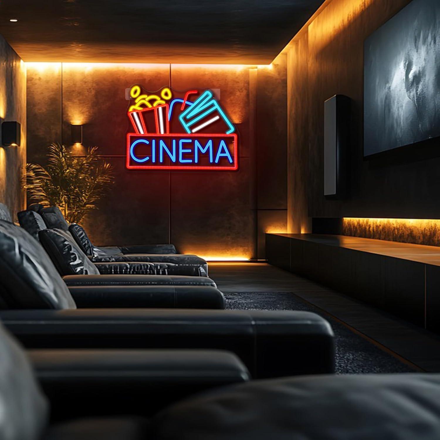 Cartel de Neón LED Regulable Cine Runalosa 40x31 cm